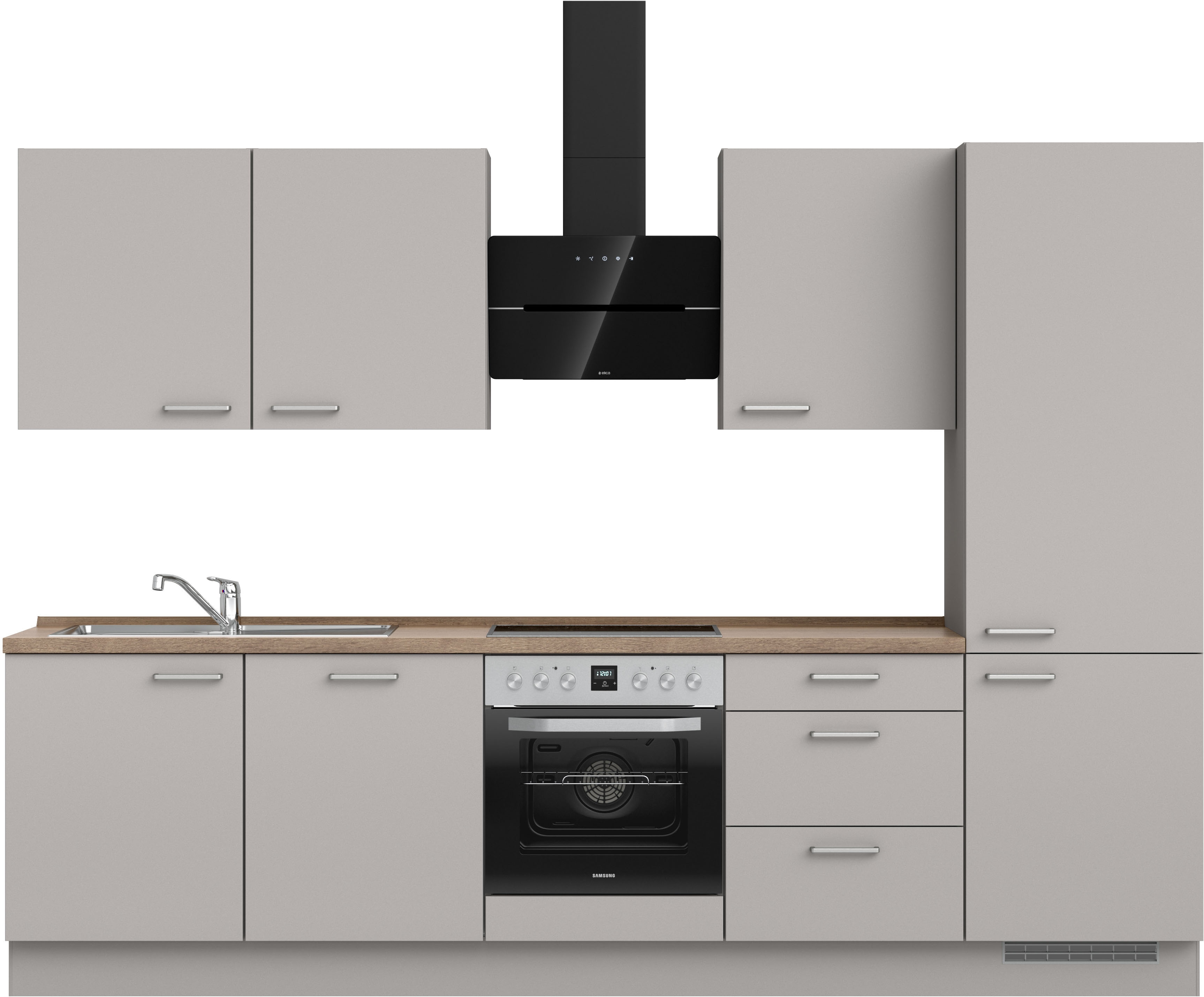 nobilia ""Touch II", NEU: individuell anpassbar mit gratis Profi-Beratung" vormontiert, Breite 300 cm, Ausrichtung wählbar, wahlw. mit E-Geräten