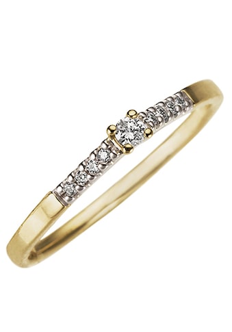 Diamantring »Schmuck Geschenk Gold 333 Damenring Verlobungsring Goldring Memoire«, mit...