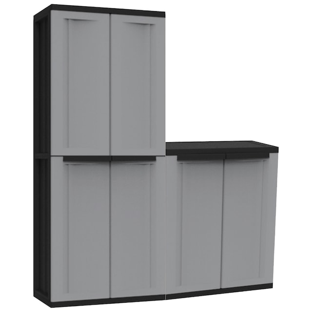 Kreher Mehrzweckschrank »J-twist«, B/T/H: 68x37,5x163,5 cm, 3 Einlegeböden,  Kunststoff | BAUR