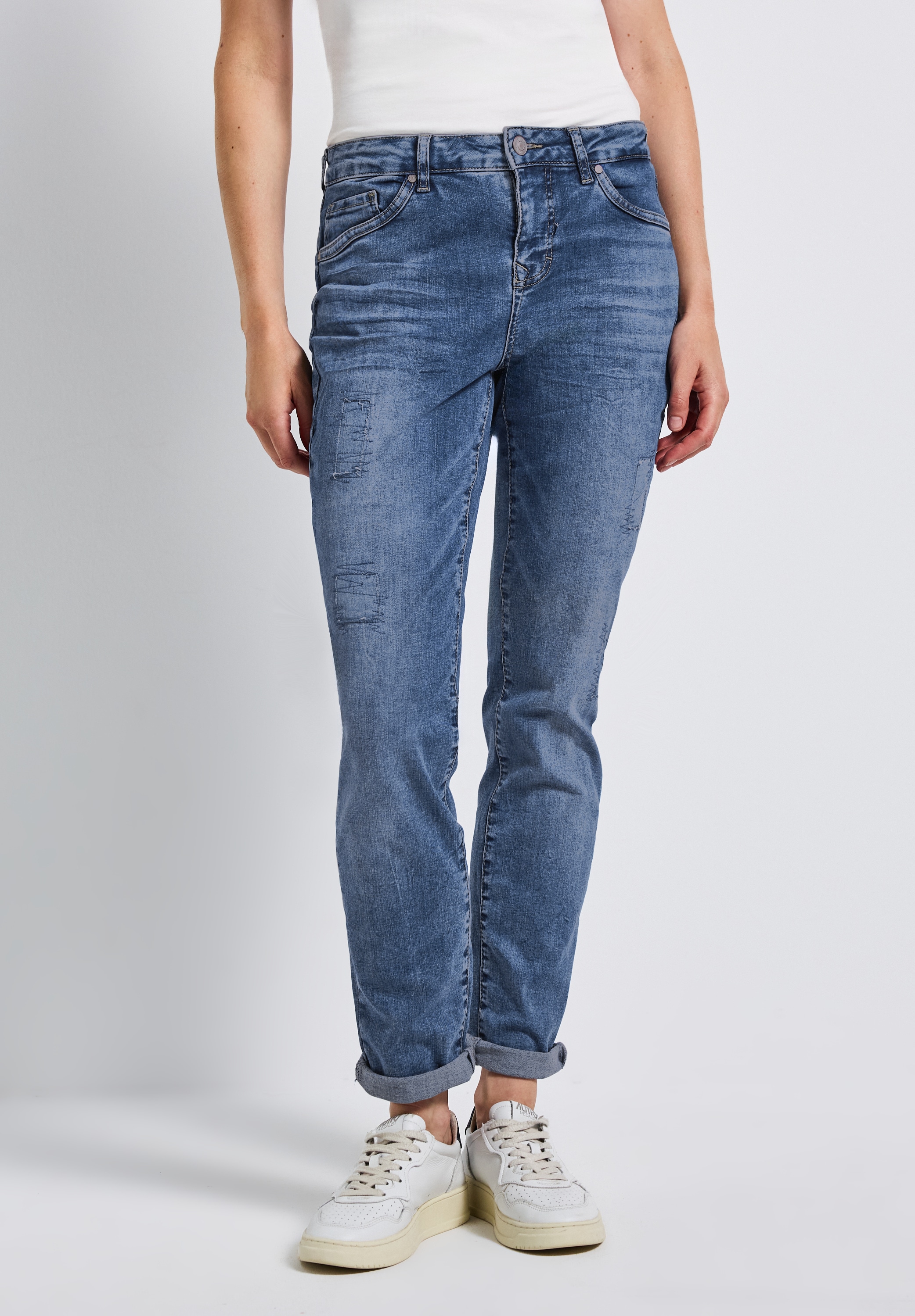 STREET ONE Loose-fit-Jeans, Middle Waist