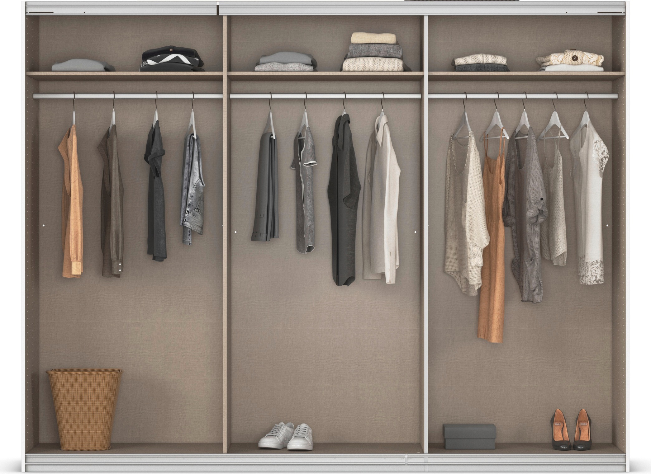 rauch Schwebetürenschrank »Kleiderschrank Schrank Garderobe Wäscheschrank ABRAXXAS«, mit Spiegel und integrierter dimmbarer LED-Beleuchtung MADE IN GERMANY