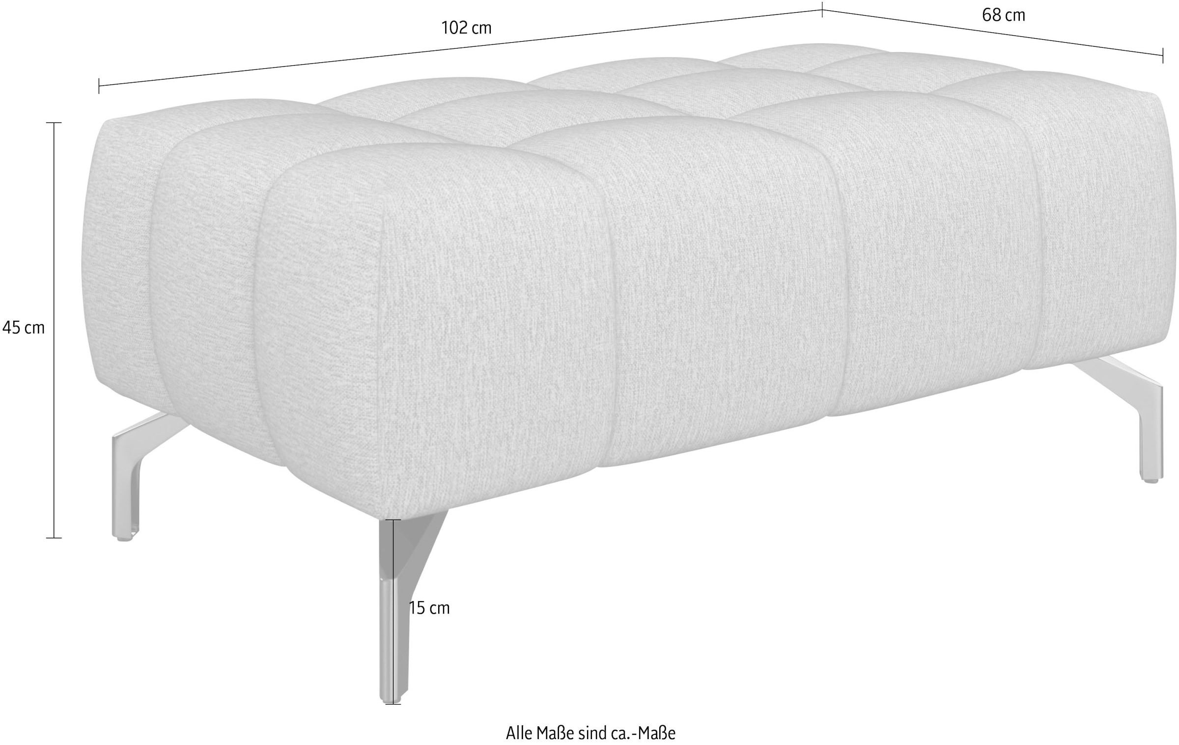 sit&more Hocker »Cool«, mit silberfarbenen Füßen