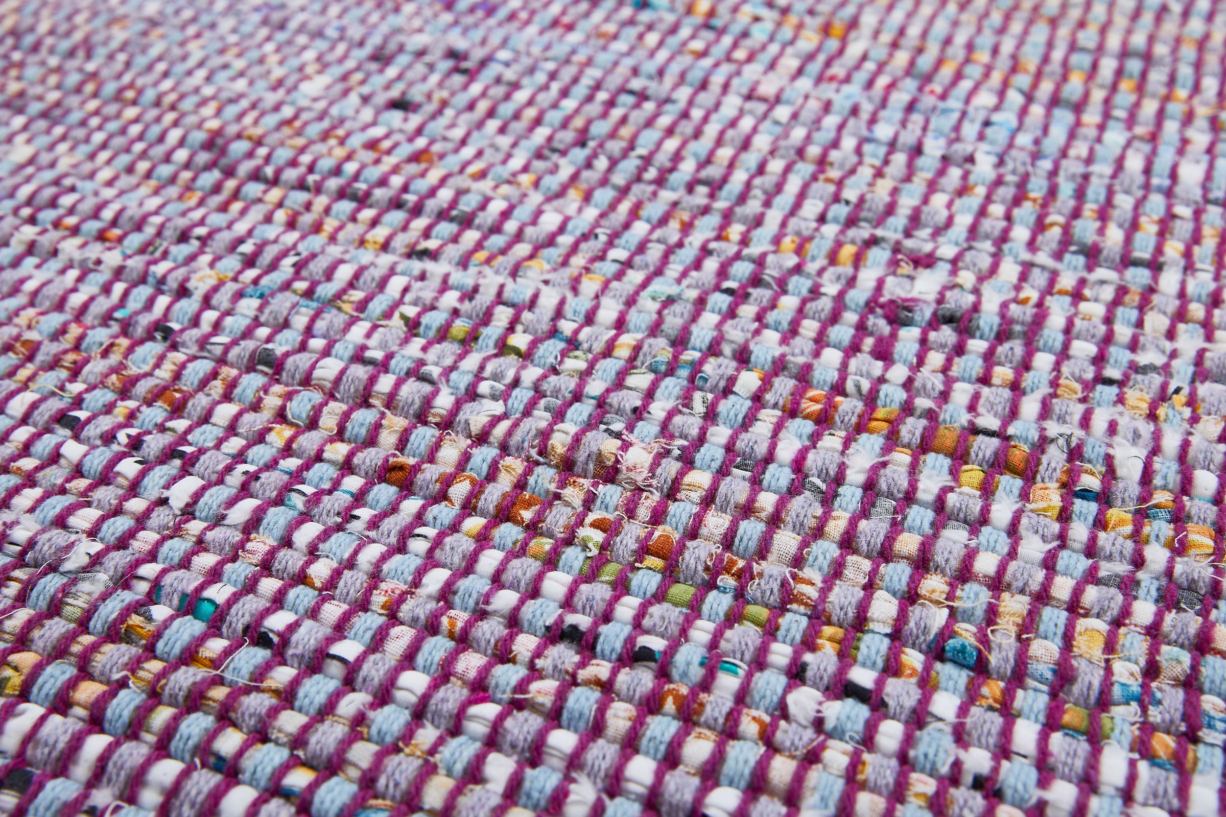 Andiamo Teppich »Frida«, rechteckig, 8 mm Höhe, Handweb Teppich, Fleckerl, reine Baumwolle, handgewebt, mit Fransen