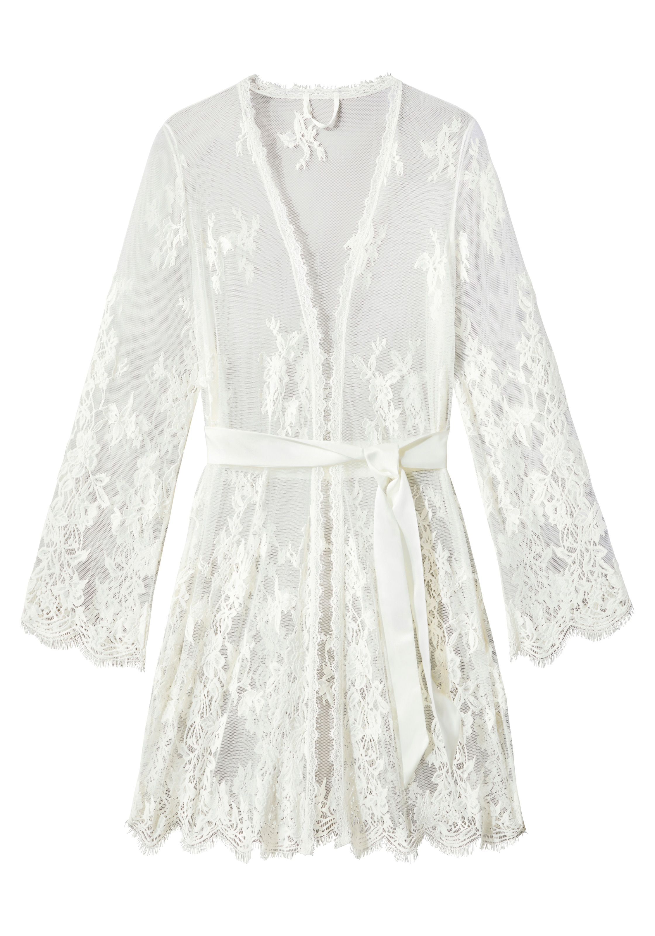 LASCANA Kimono, aus traumhafter Eyelash-Spitze, sexy Dessous, Reizwäsche