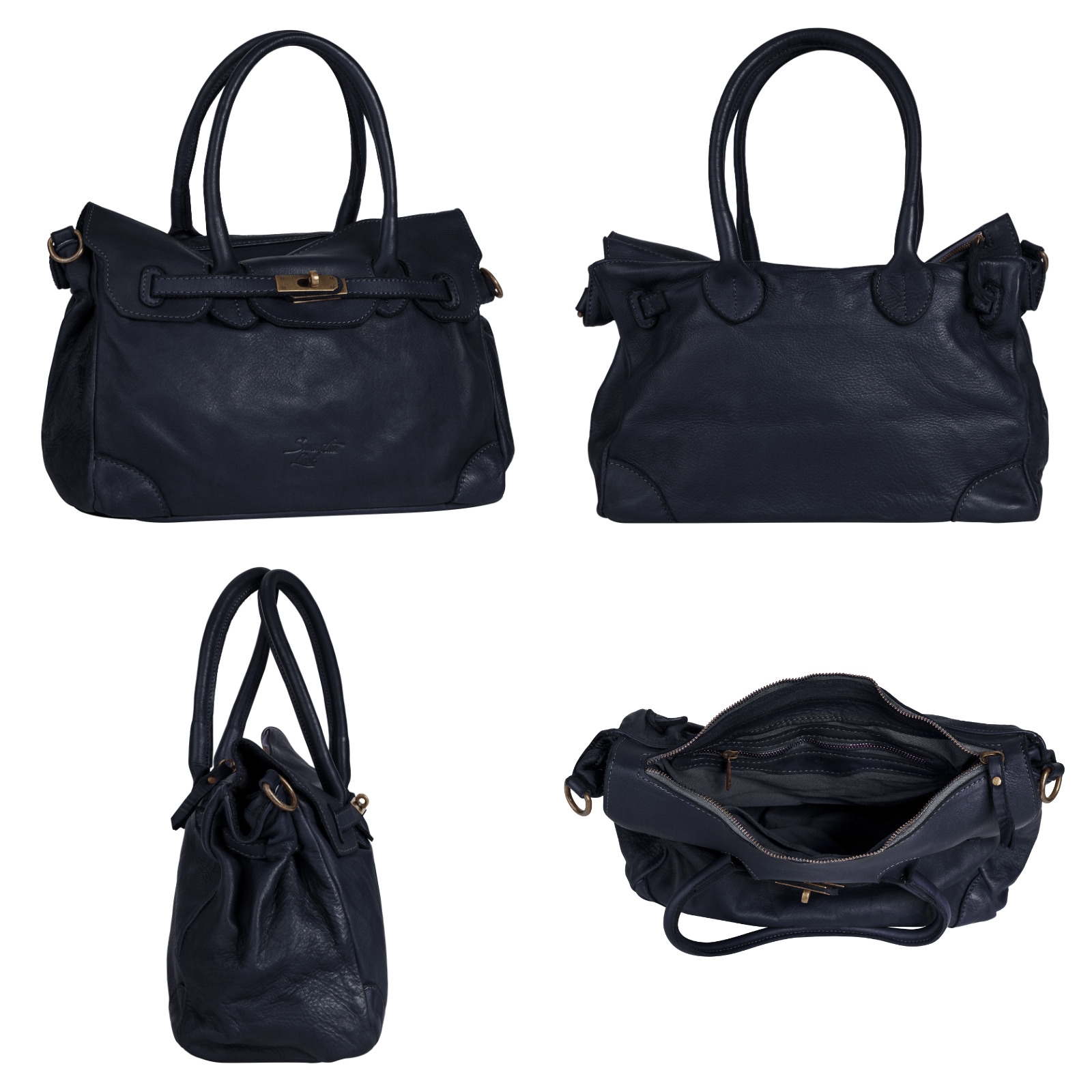 Samantha Look Shopper, echt Leder, Made in Italy