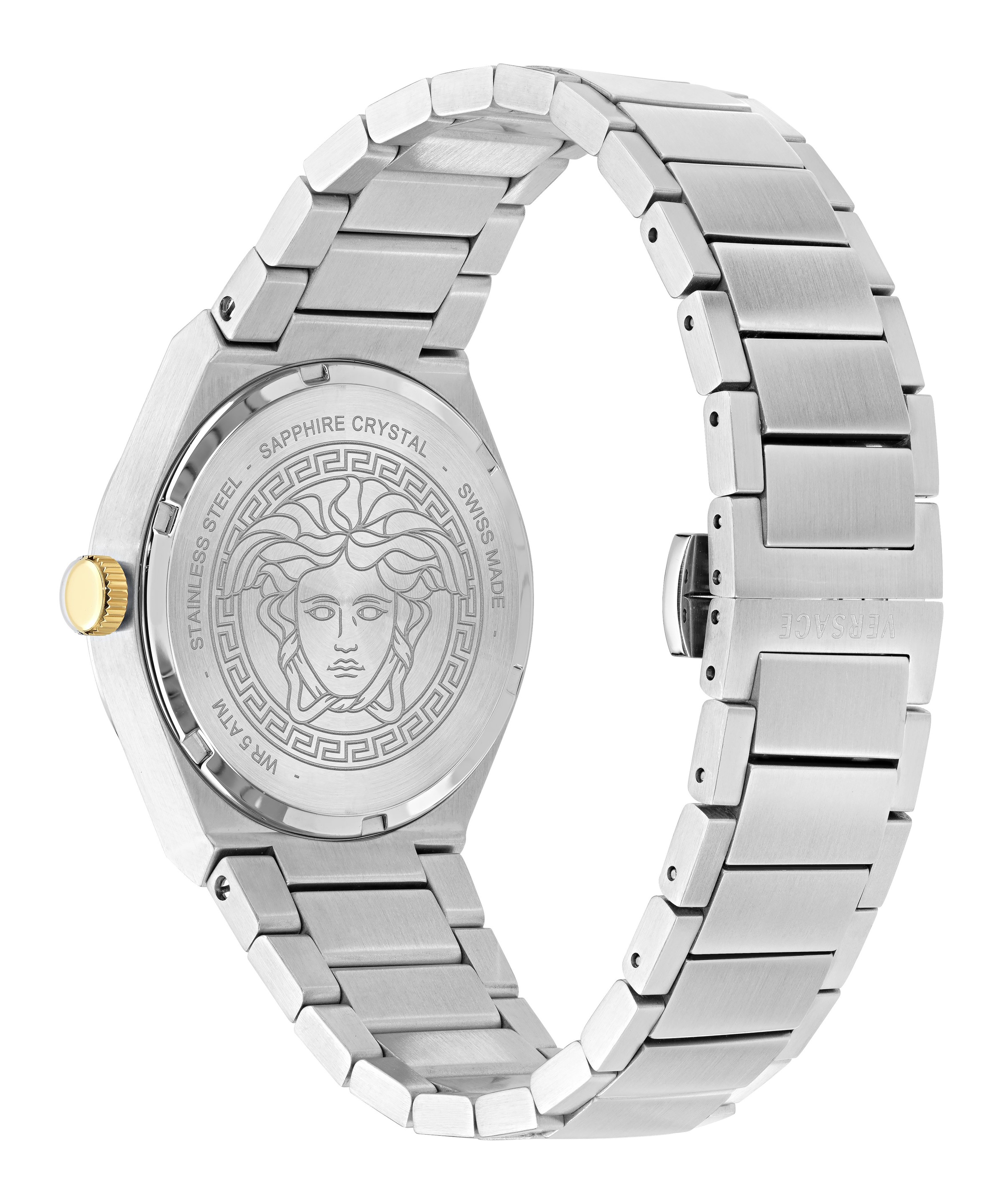Versace Quarzuhr »V_LEO« Armbanduhr, Damenuhr, Herrenuhr, Swiss Made, Edelstahlarmband, analog
