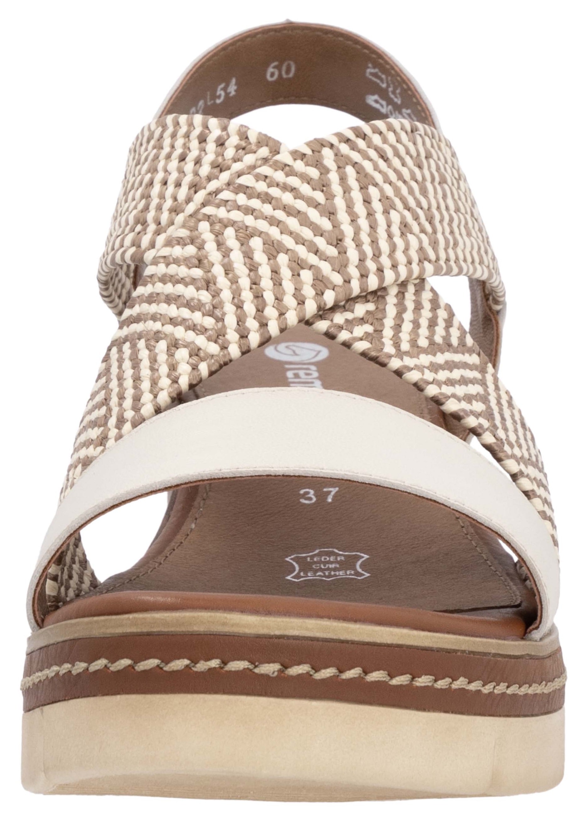 Remonte Keilsandalette, Riemchensandale, Sommerschuh, Bequemschuh mit Muster