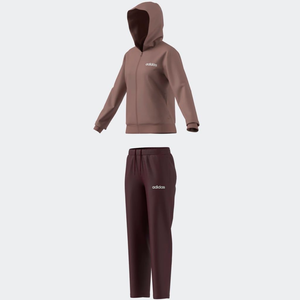 adidas Sportswear Trainingsanzug »W LINEAR TS«, (2 tlg.), Trainingsjacke mit Kapuze, Tracksuit
