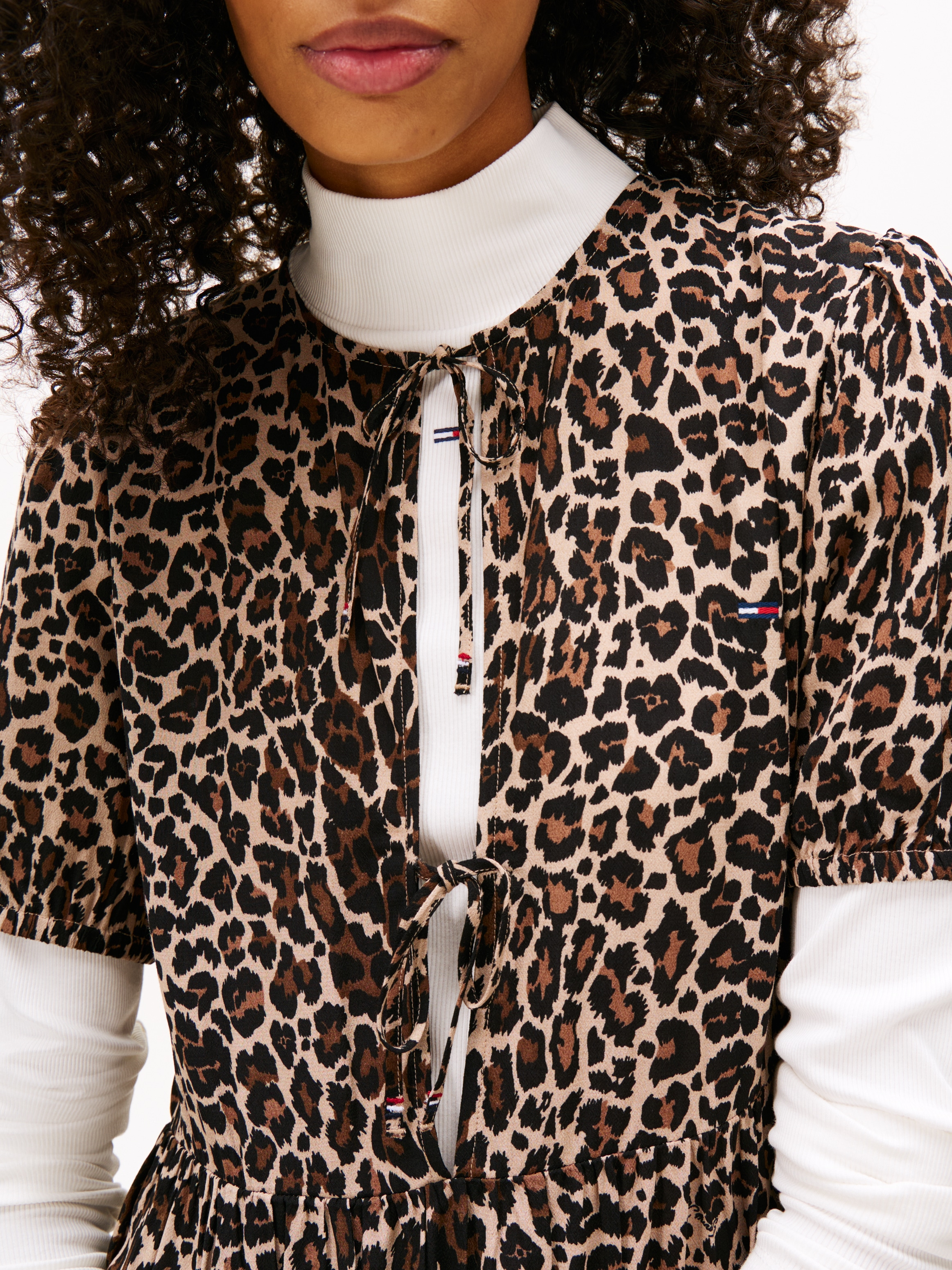 Tommy Jeans A-Linien-Kleid »TJW TIE DETAIL MINI DRESS«