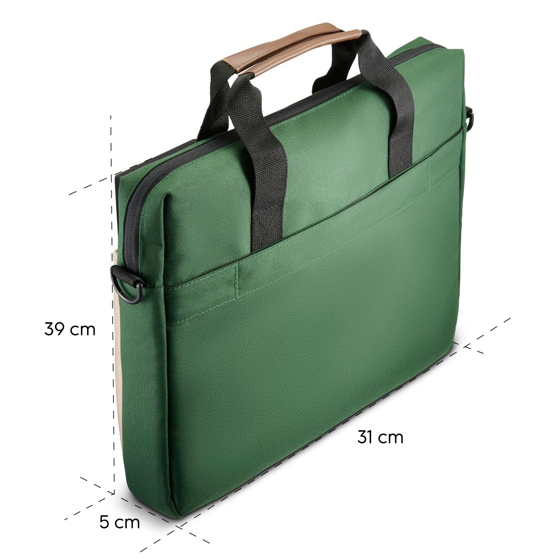 Hama Laptoptasche »Nachhaltige Notebooktasche für 34-36 cm (13,3 -14,1 Zoll), Trolleyband«, Recyceltes Polyester, Laptopfach, Vordertasche Organizerstruktur