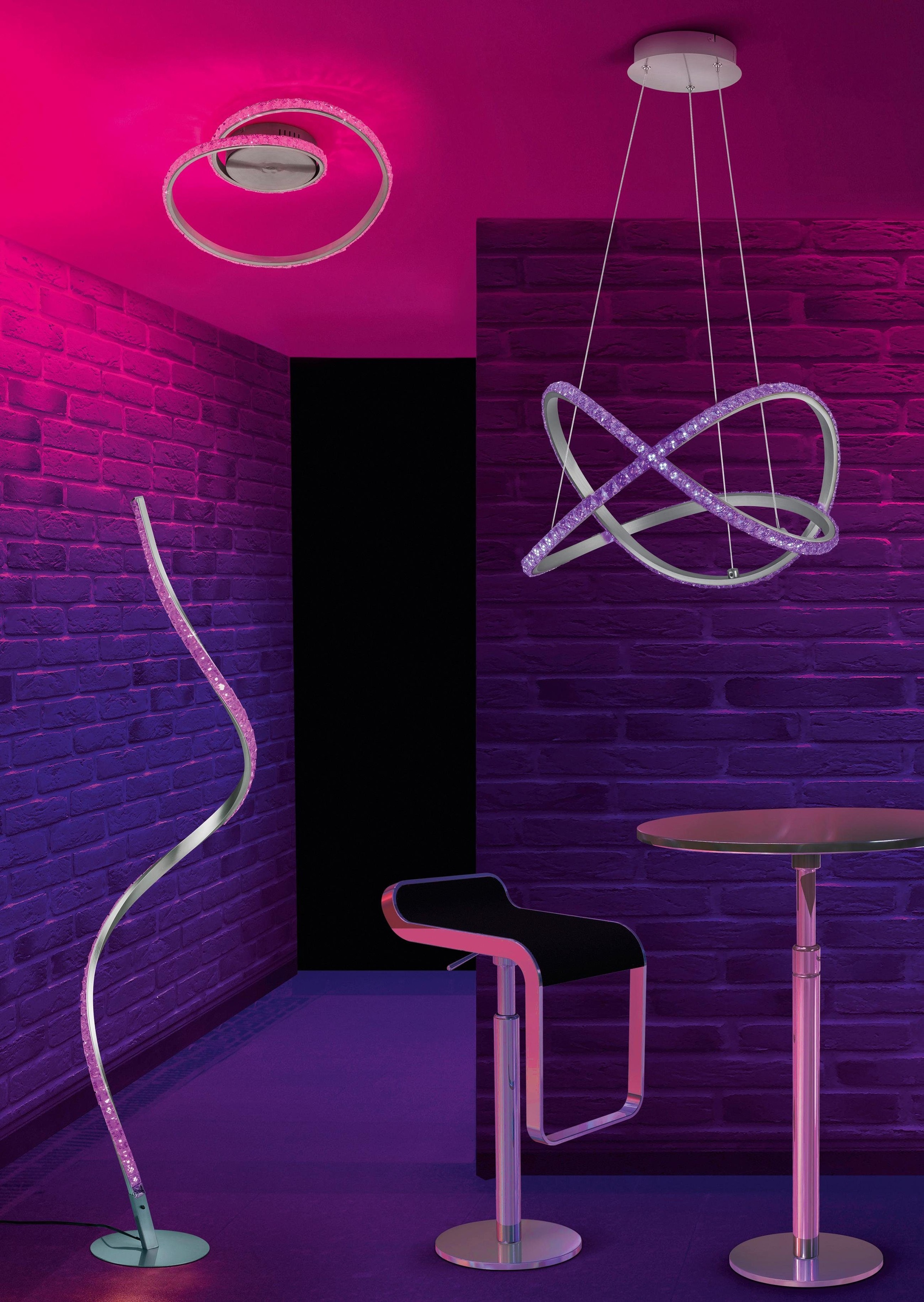 REALITY Leuchten LED Deckenleuchte »Rubin«, 1 flammig, Leuchtmittel LED-Board | LED fest integriert, Fernbedienung,integrierter Dimmer,Nachtlicht,RGBW-Farbwechsler