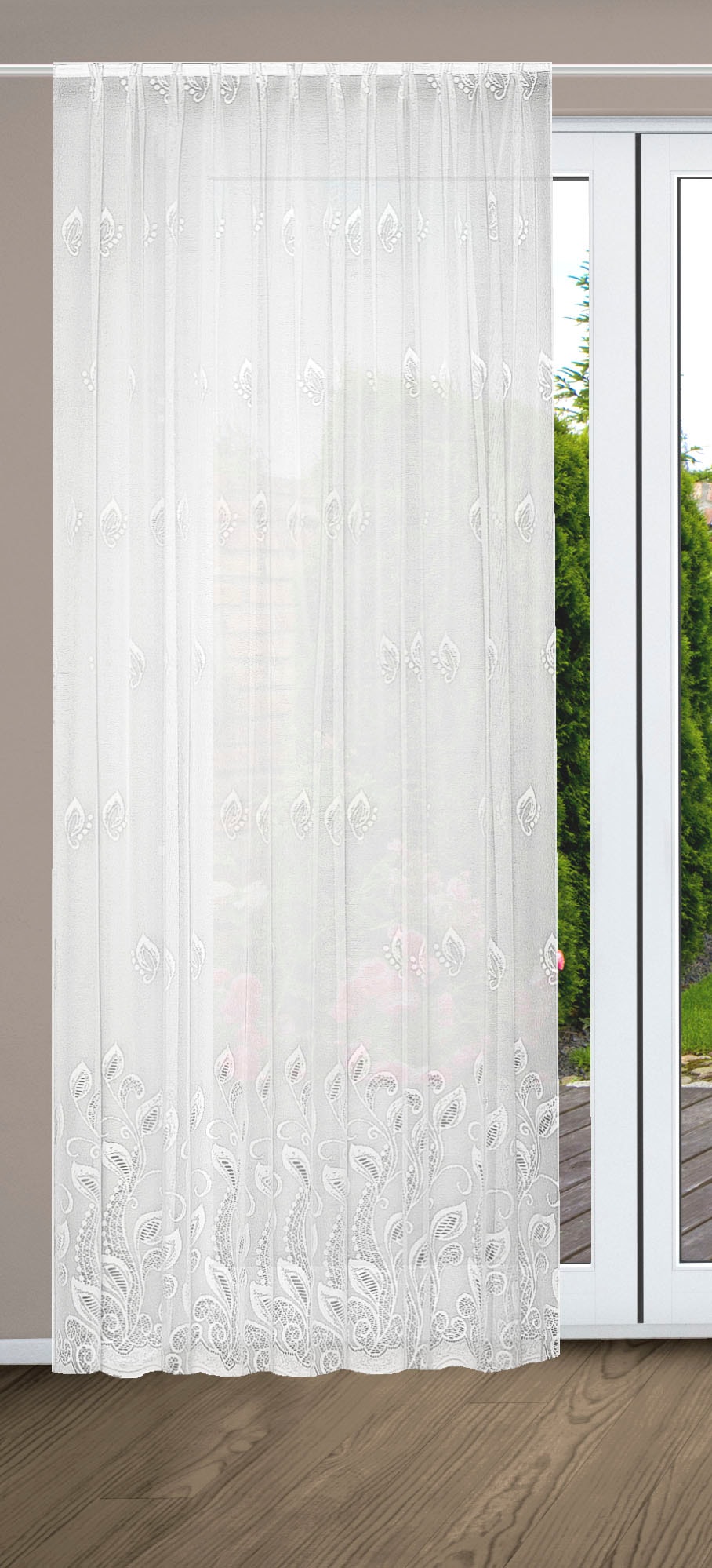 HOME WOHNIDEEN Vorhang »SUSANA«, (1 St.), Faltenbandstore Jacquard fein  SUSANA kaufen | BAUR