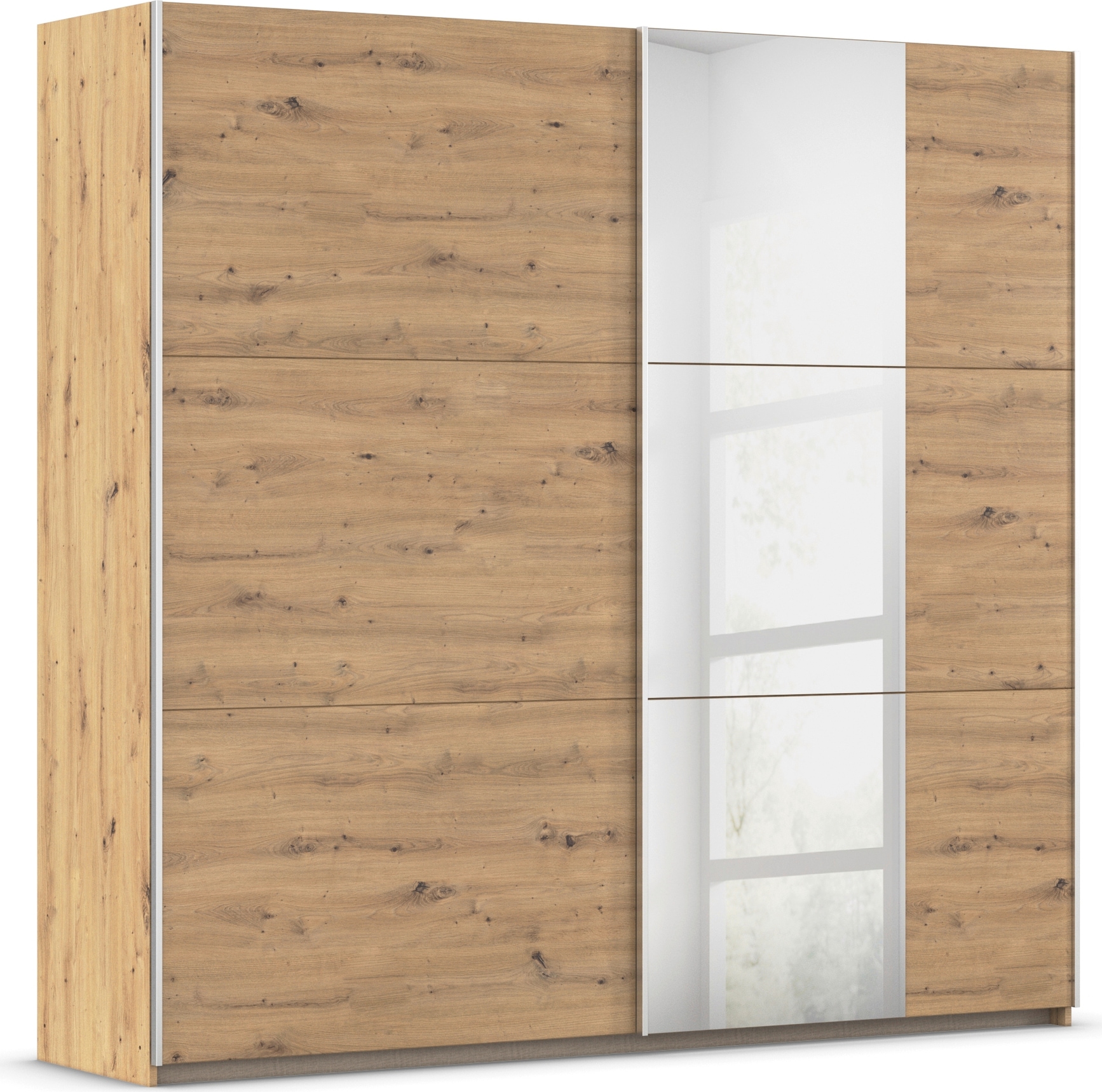 rauch Schwebetürenschrank "Kleiderschrank Schrank Garderobe AURELIO" 3 Ausstattungen BASIC/CLASSIC/PREMIUM (inkl. SOFT-CLOSE-FUNKTION), zeitloses Design, viele Farben, Breiten 175/218/261 cm MADE IN GERMANY