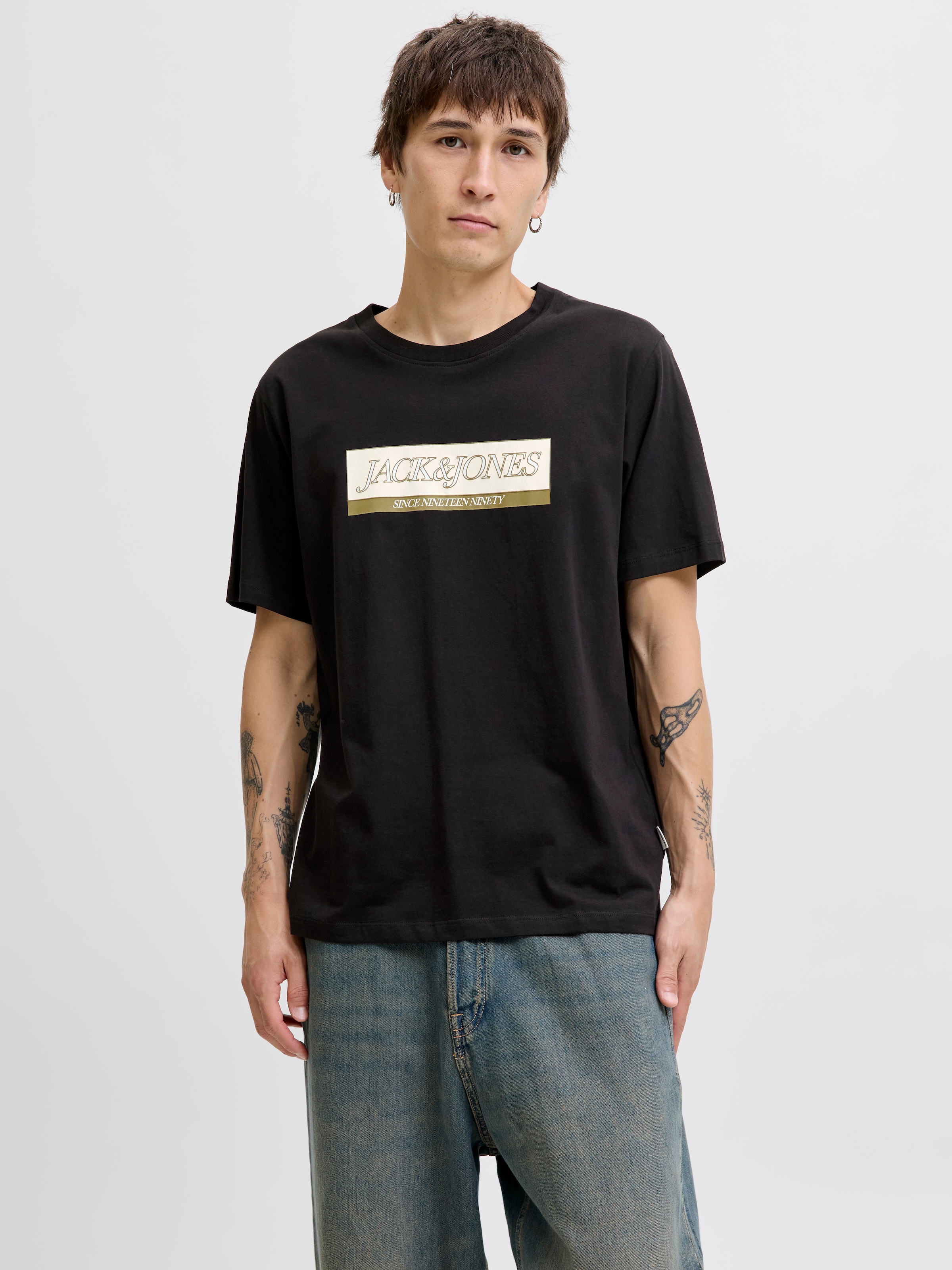 Jack & Jones T-Shirt "JORINWOOD BLOCK BRANDING TEE SS CN" günstig online kaufen