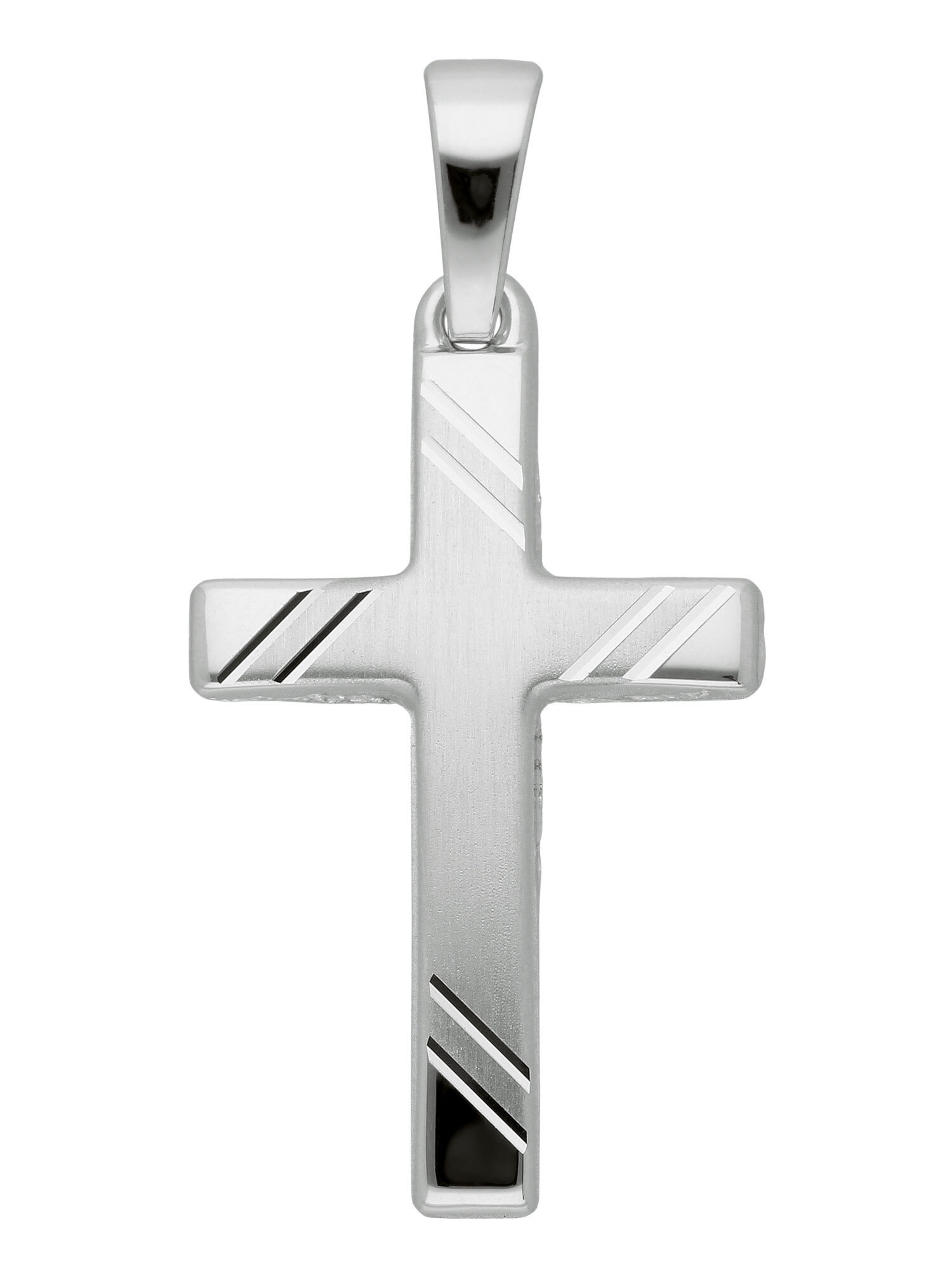 Kettenanhänger ADELIA´S "Damen Gold Schmuck 333 Weißgold Kreuz Anhänger", silber, Schmuckanhänger, Damen, Gold, Kettenanhänger, Goldschmuck für Damen & Herren