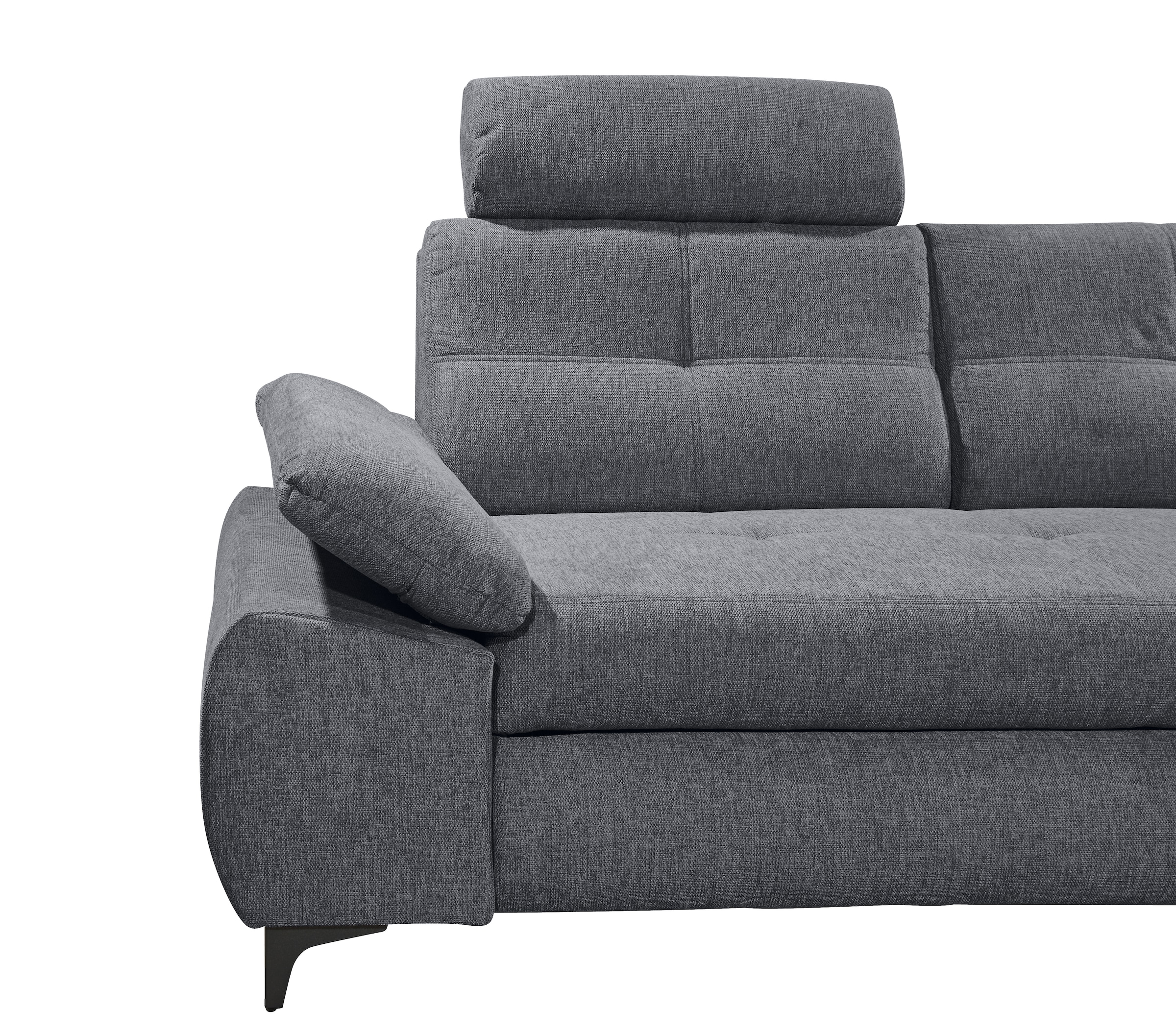ED EXCITING DESIGN Ecksofa »Altona L-Form«, (2 St.), mit Bettfunktion, Bettkasten, Armteilverstellung & Kopfstützen