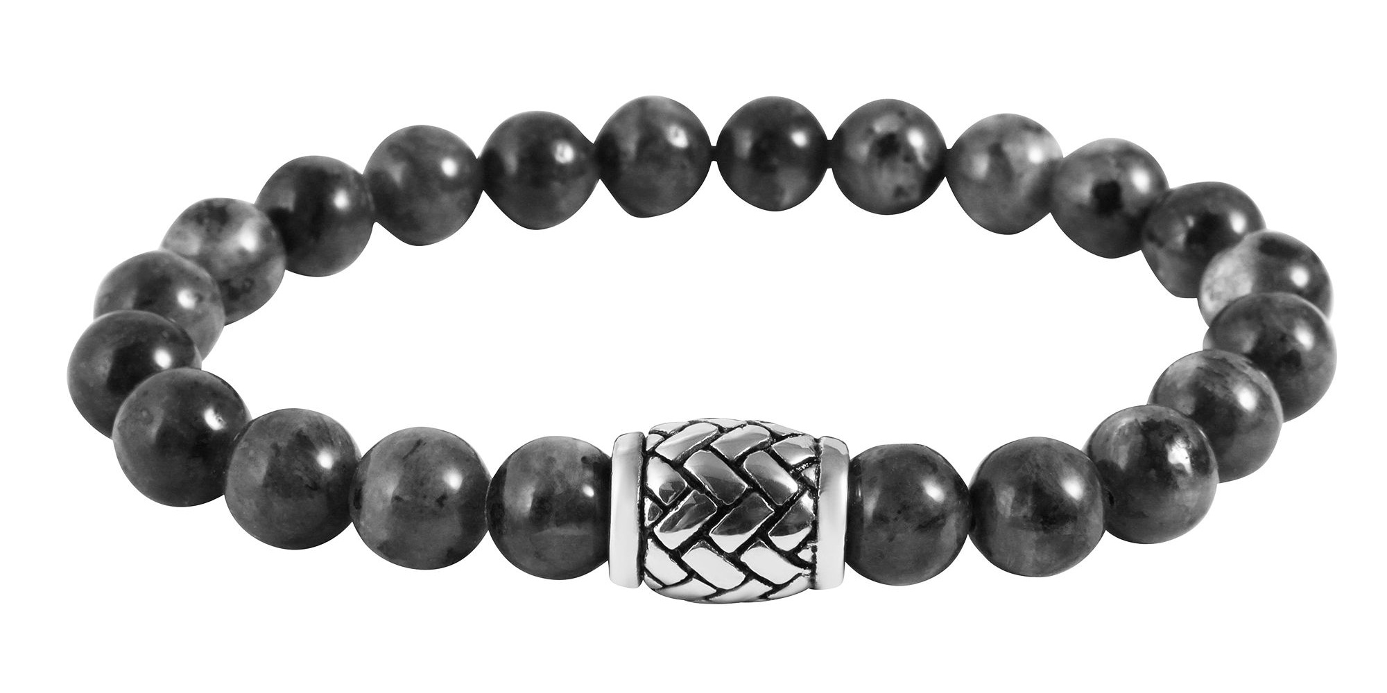 Adelia´s Gliederarmband »Unisex Armband – Kugelarmband aus Edelstahl mit Achat 21 cm« Ideal als Geschenk – dezent und elegant