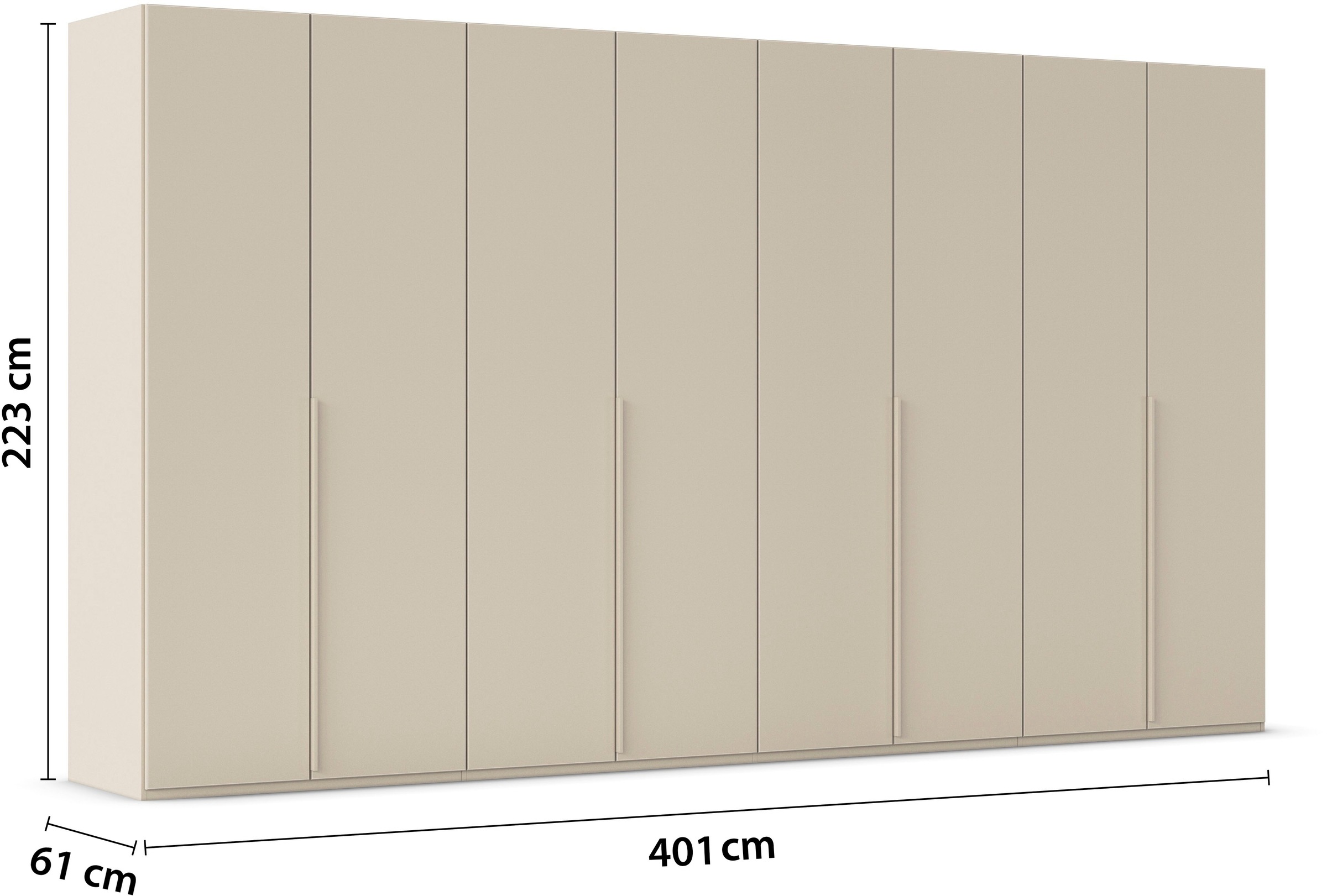 LeGer Home by Lena Gercke Kleiderschrank »Schrank Garderobe Ankleide Schlafzimmer Flur Serina«, (in 3 verschiedenen Ausstattungen BASIC/CLASSIC/PREMIUM), in 6 Breiten (101 - 401 cm) mit Front Glas oder Dekor MADE IN GERMANY