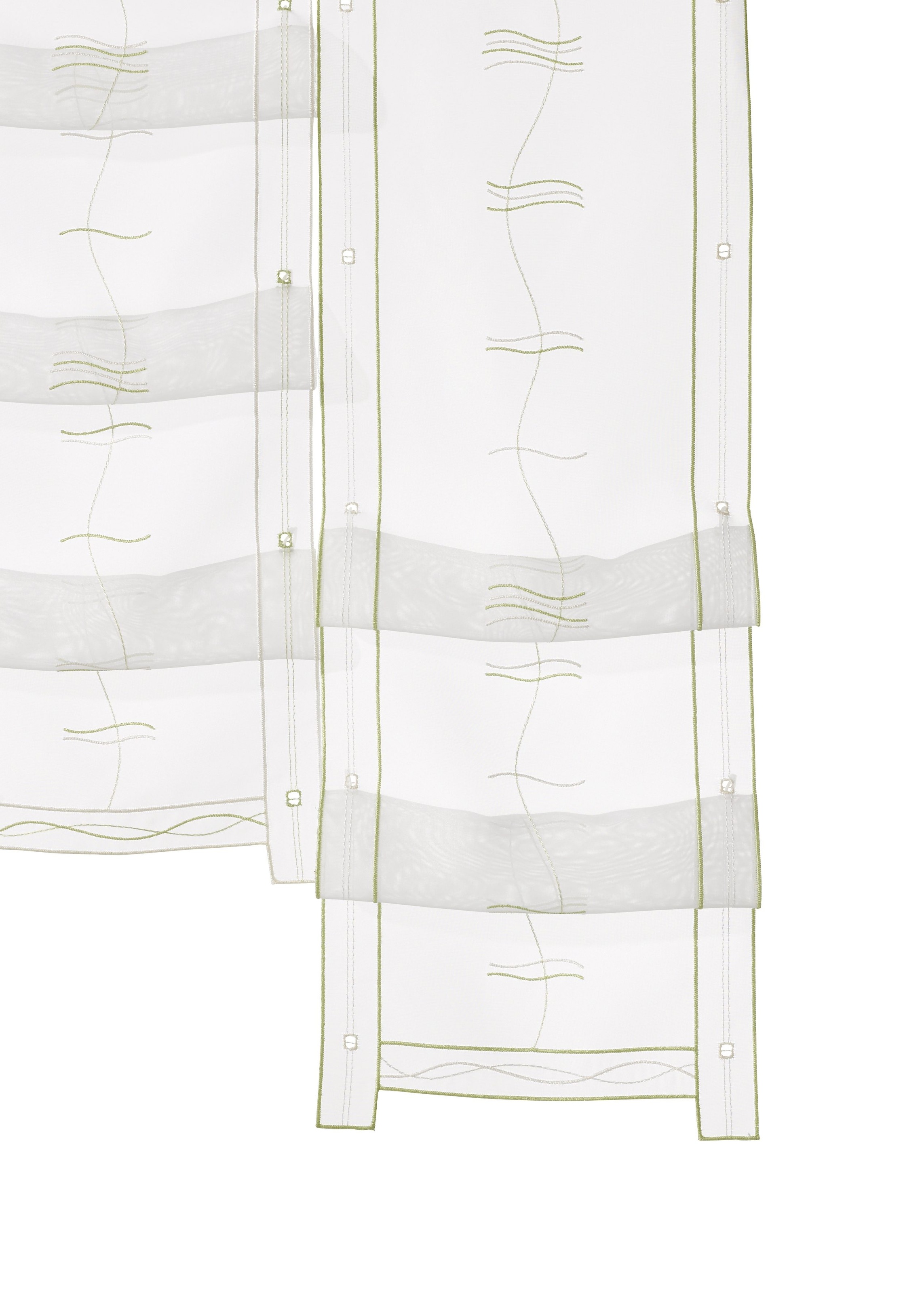 Weckbrodt Scheibengardine »Selina«, (1 St.), Hochraff, Gardine, Voile, echte Stickerei, transparent, Store