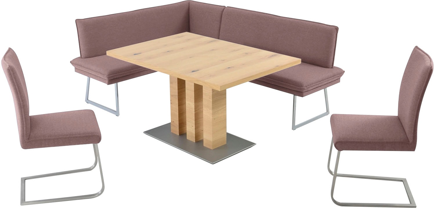 K+W Komfort & Wohnen Essgruppe "Santos III" 4 Stk. tlg. gepolsterte Eckbank günstig online kaufen