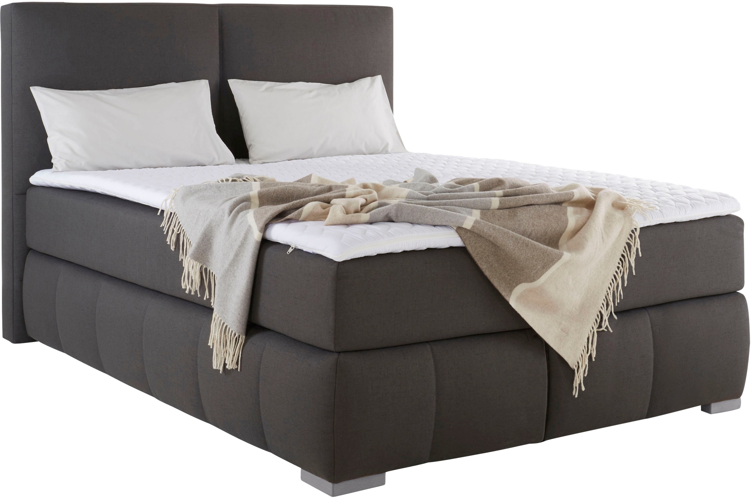 Home affaire Boxspringbett "Wehma" inkl. Topper in 3 verschiedenen Matratze günstig online kaufen
