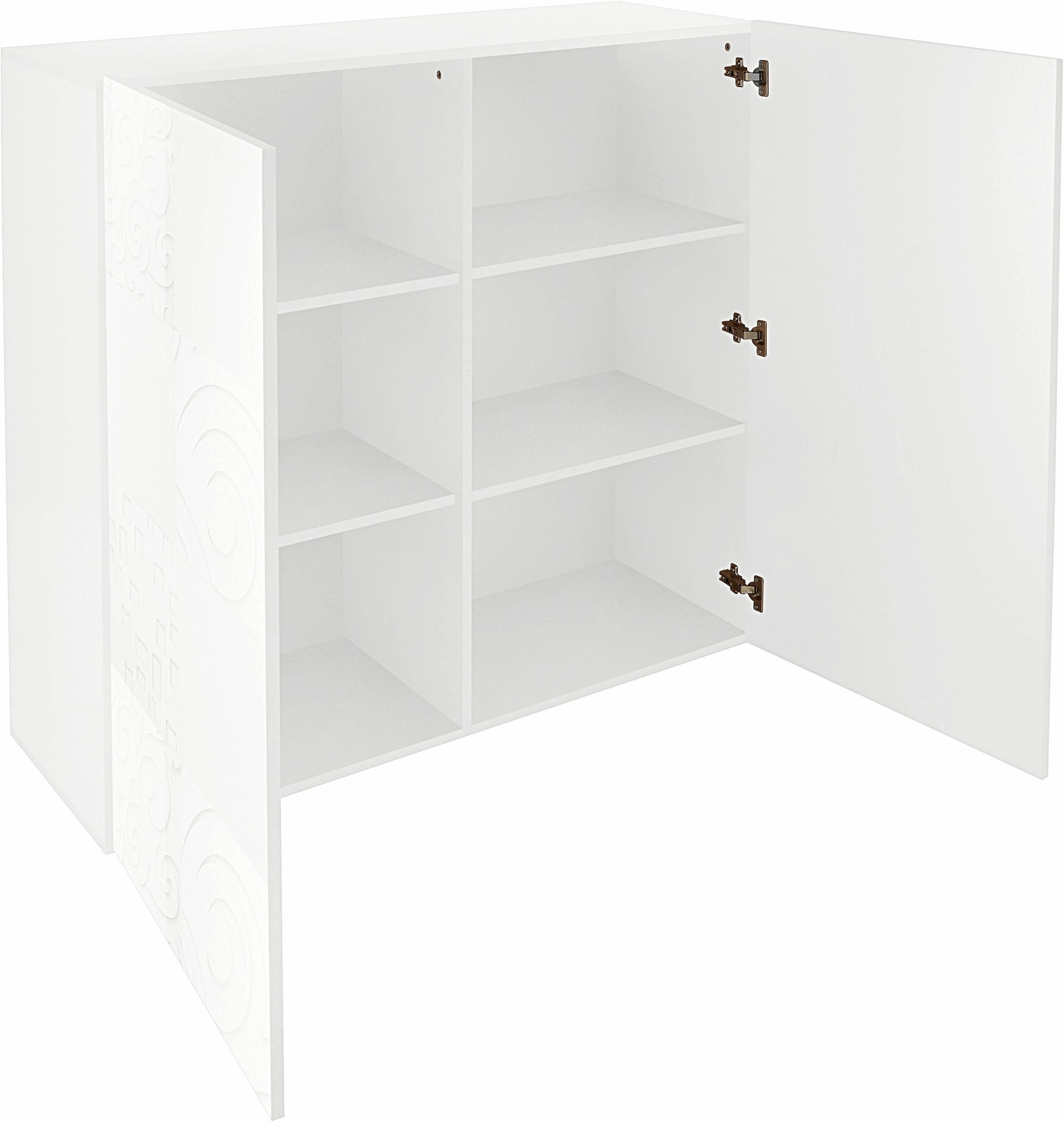 INOSIGN Highboard »Miro«, Breite 121 cm mit dekorativem Siebdruck