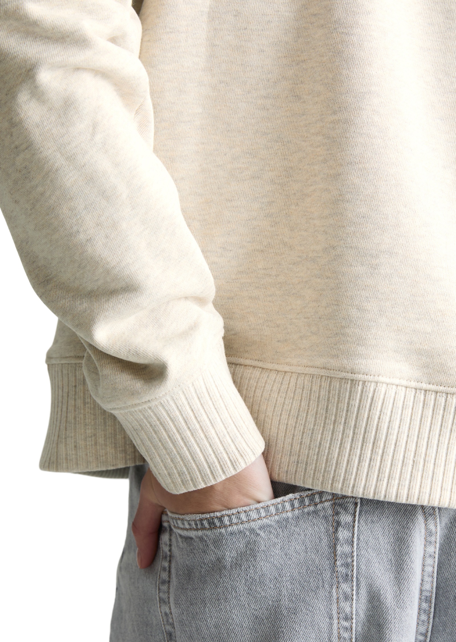 Marc O'Polo DENIM Sweatshirt »mit Rippstrick-Bündchen«
