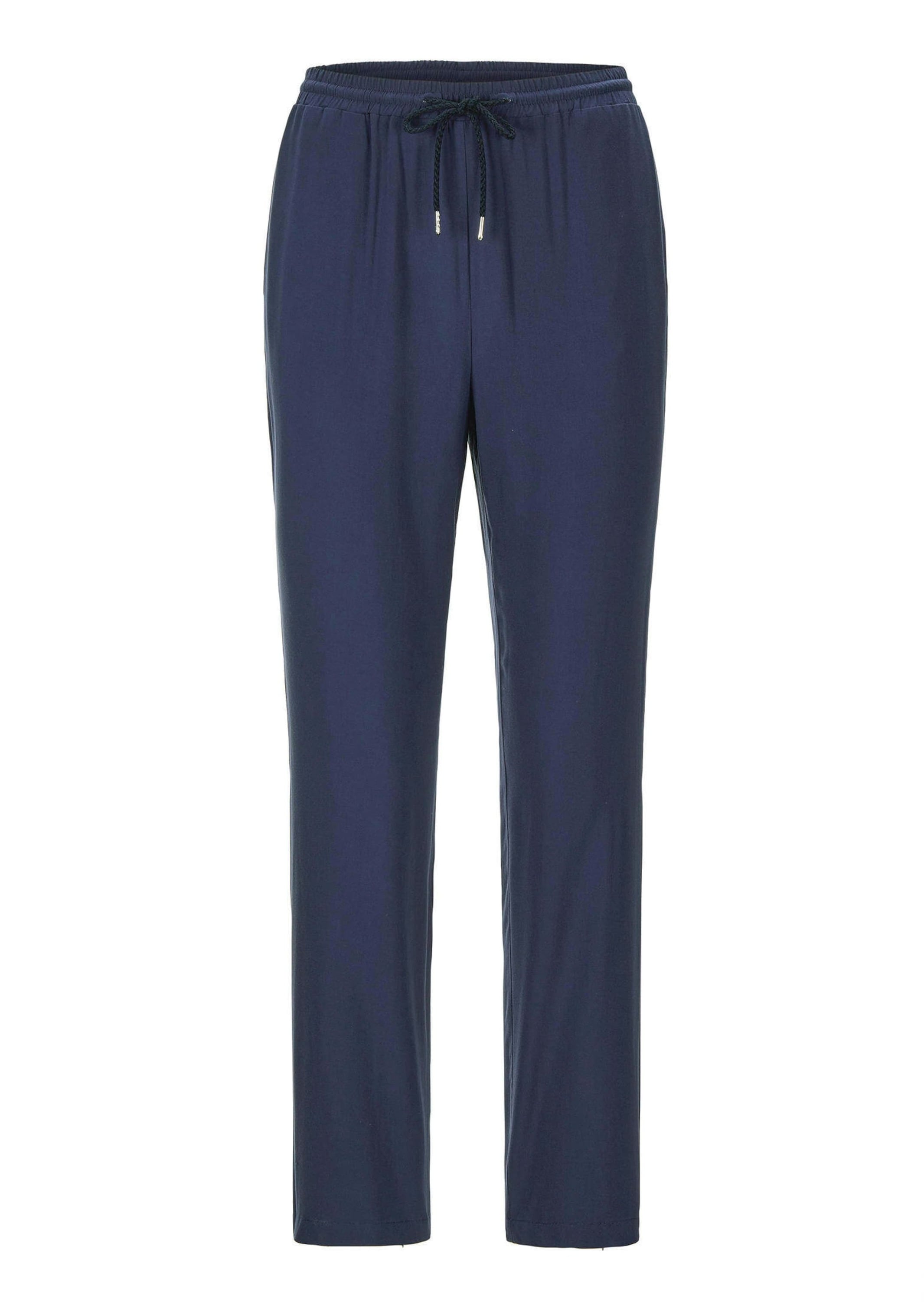 GOLDNER Schlupfhose "Uni Blaue Stoffhose SARA" Kordelzug im Bümdchen