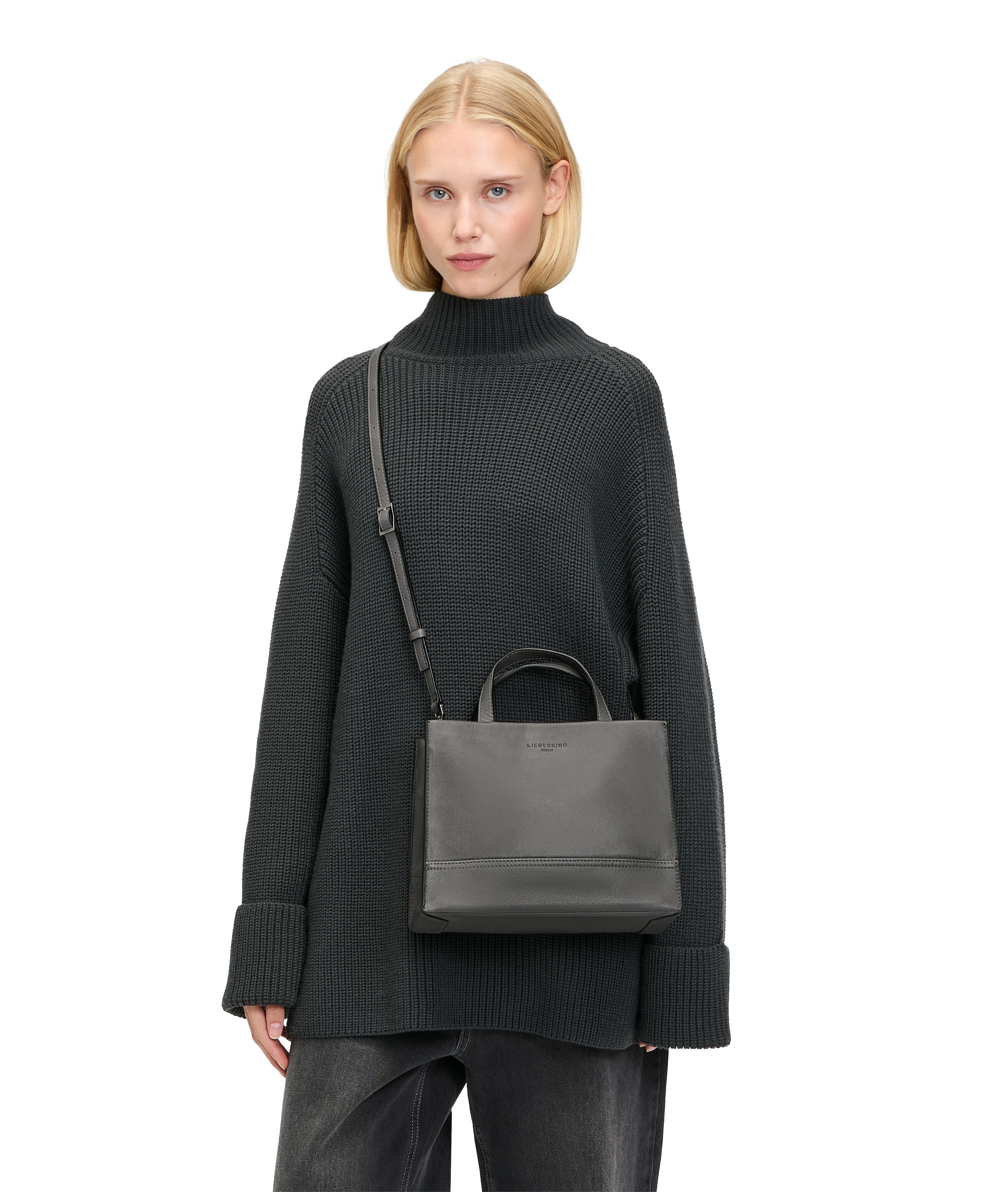 Liebeskind Berlin Henkeltasche »Satchel M LOU 2 3D LEATHER«, Schultertasche Handtasche Damen Umhängetasche