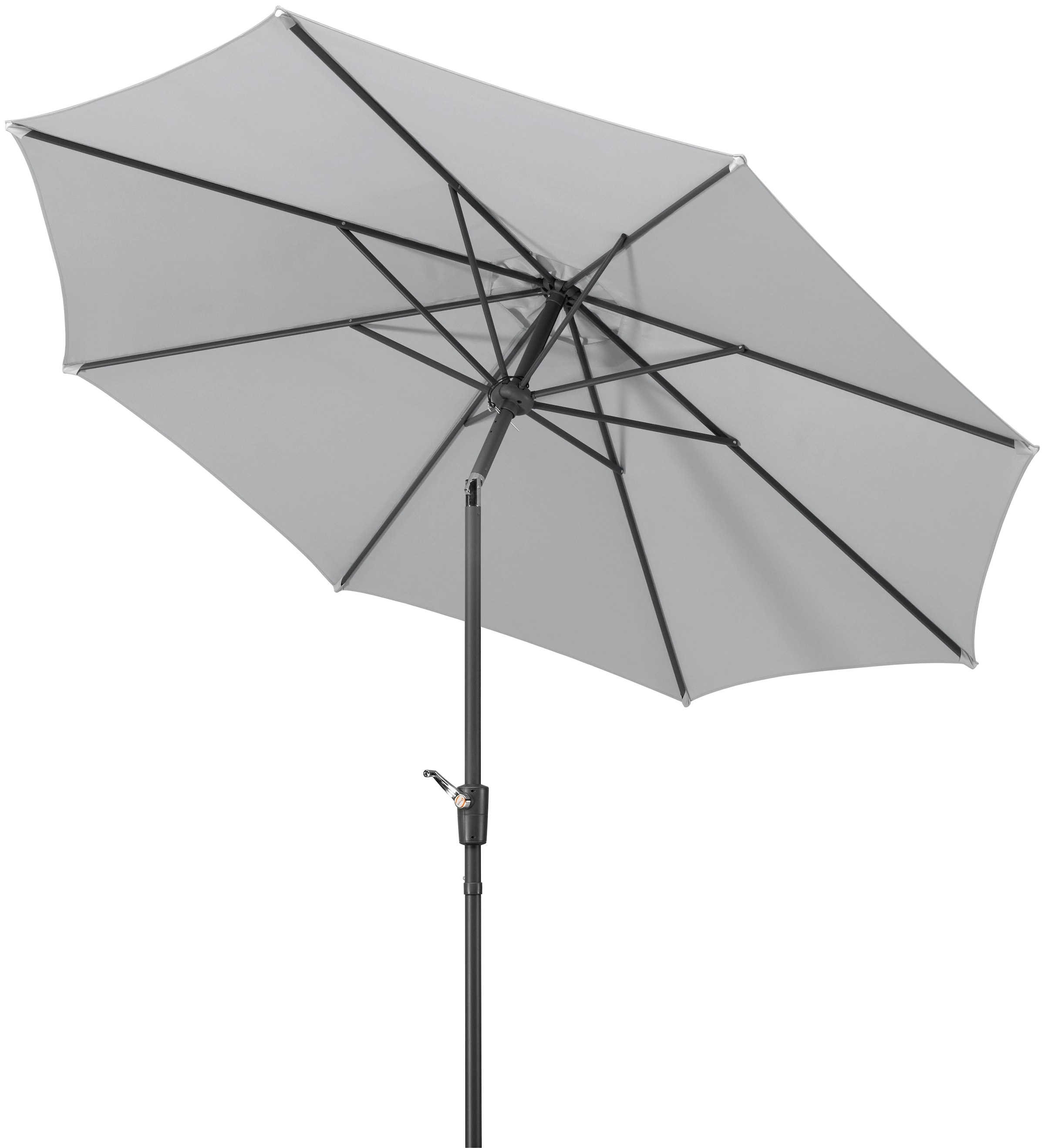 Schneider Schirme Marktschirm "Harlem", Durchmesser 270 cm, silbergrau, rund, ohne Schirmständer