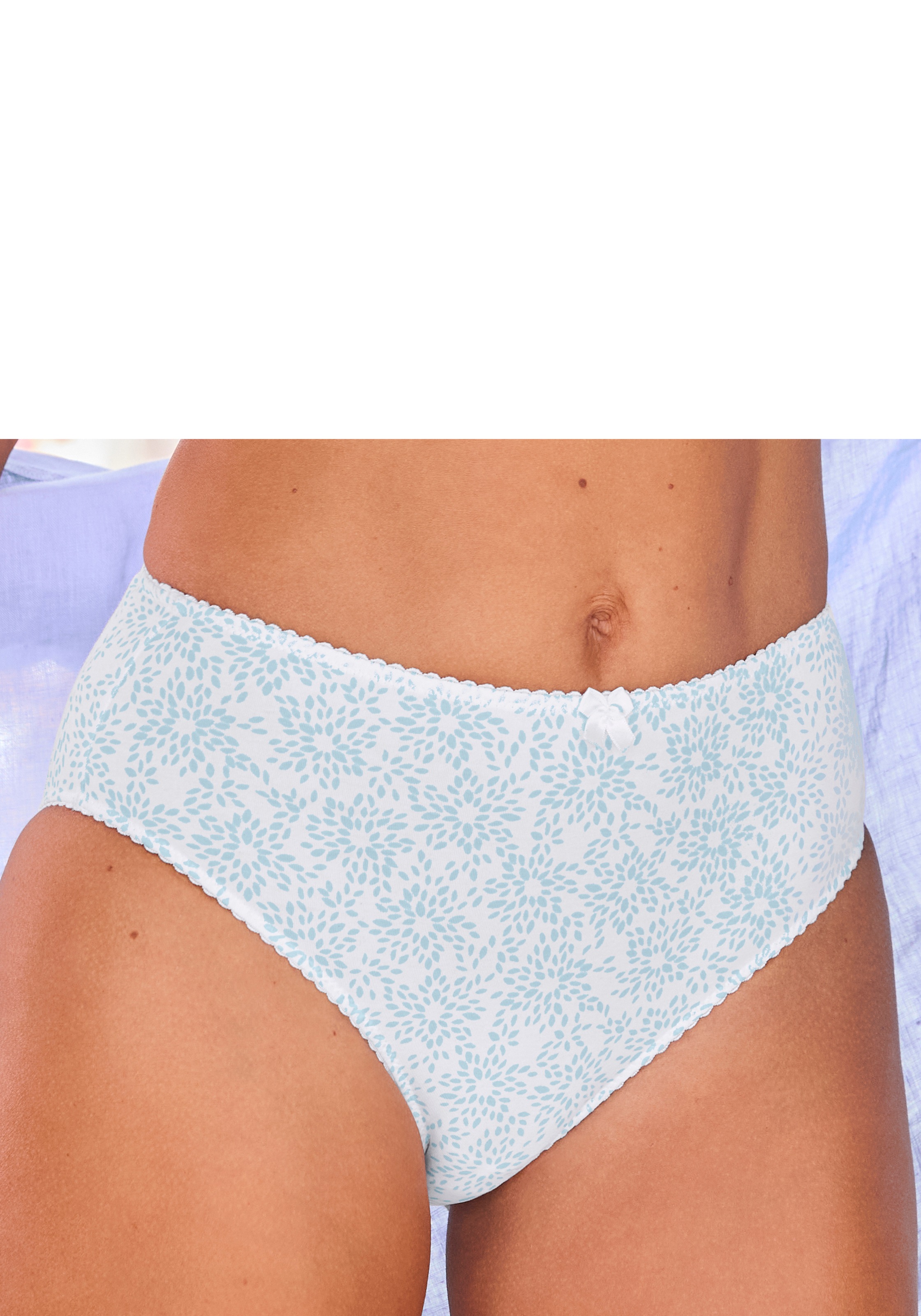 Nuance by Lascana Slip hoch geschnittener Slip, aus Baumwolle, als Wäsche-Set kombinierbar