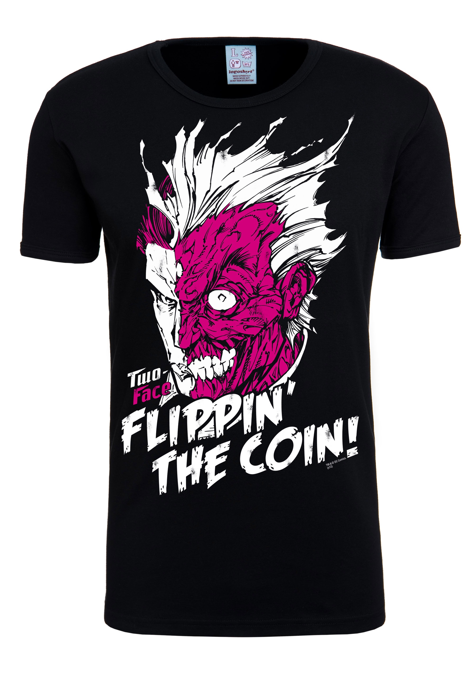 LOGOSHIRT T-Shirt »Two-Face – Flippin The Coin«, mit lizenziertem Originaldesign