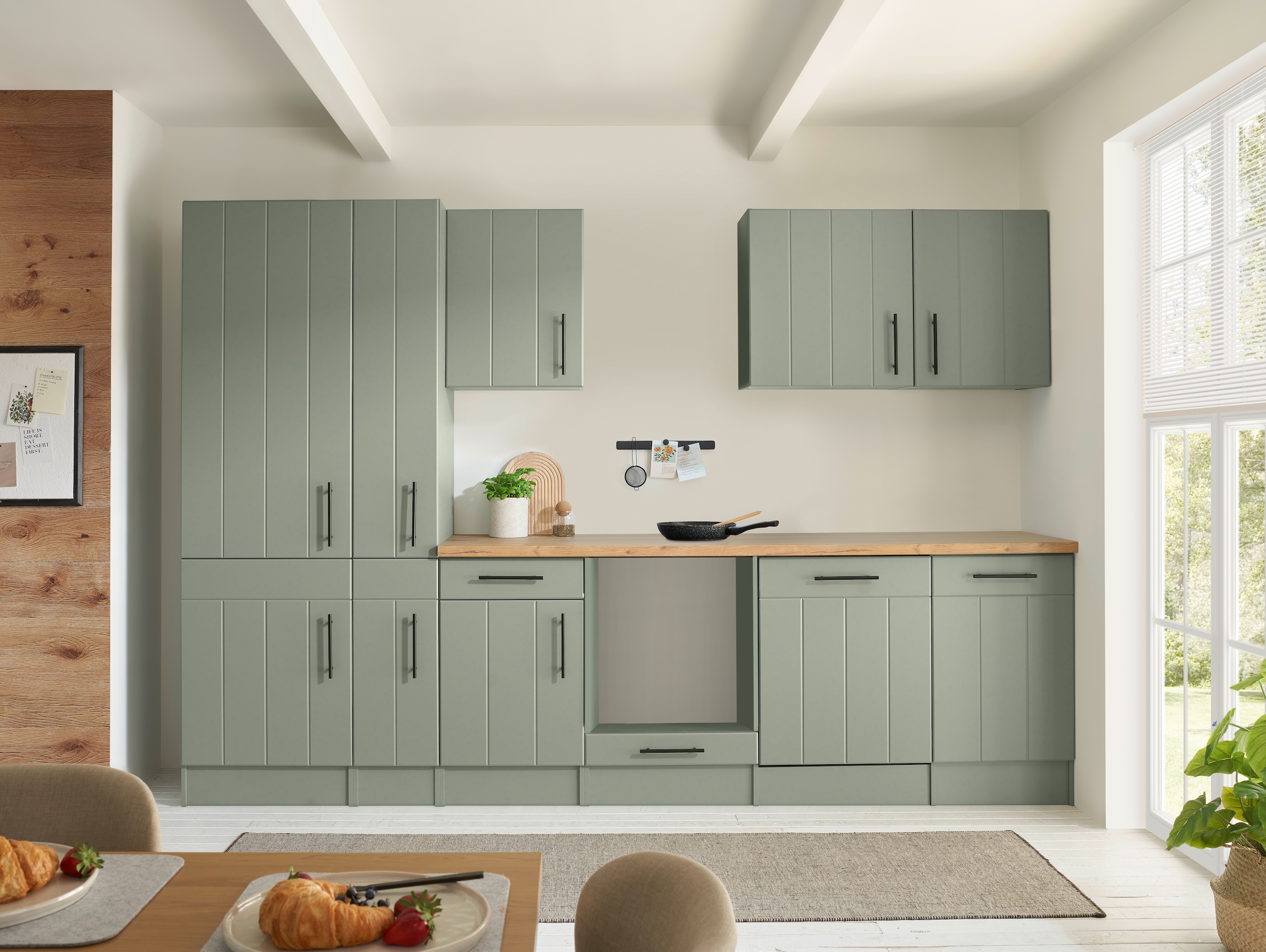 RESPEKTA Küche »Anton« Breite 310 cm, 90 cm Arbeitshöhe, wahlweise mit und ohne E-Geräte