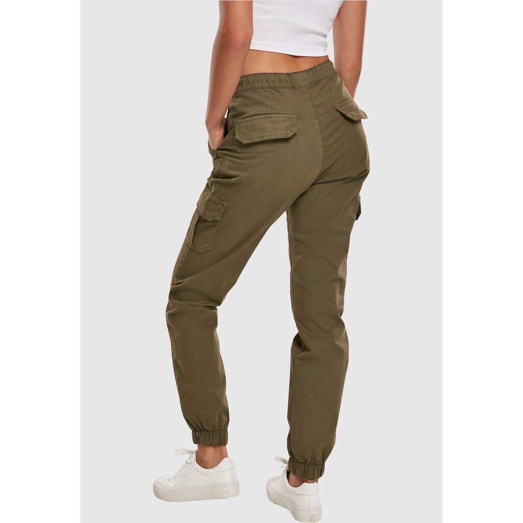 URBAN CLASSICS Cargohose »Urban Classics Damen Ladies High Waist Cargo Jogging Pants«, (1 tlg.)