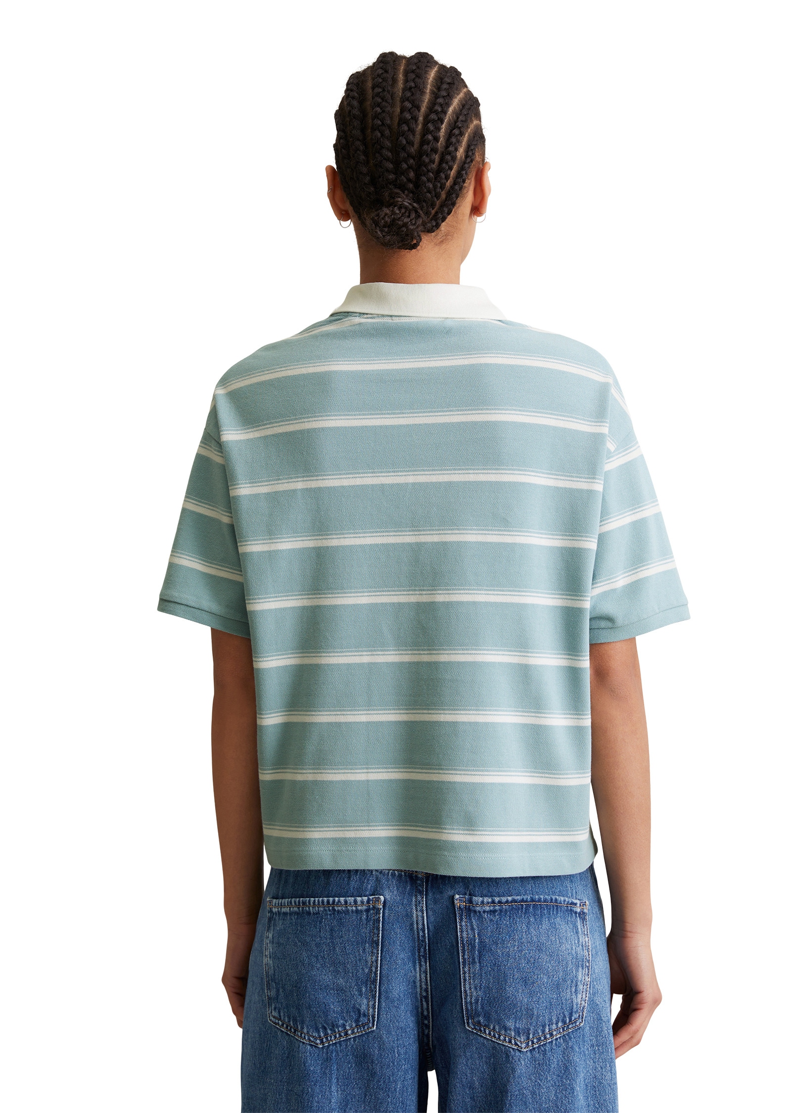 Marc O'Polo DENIM Poloshirt »mit garngefärbten Streifen«