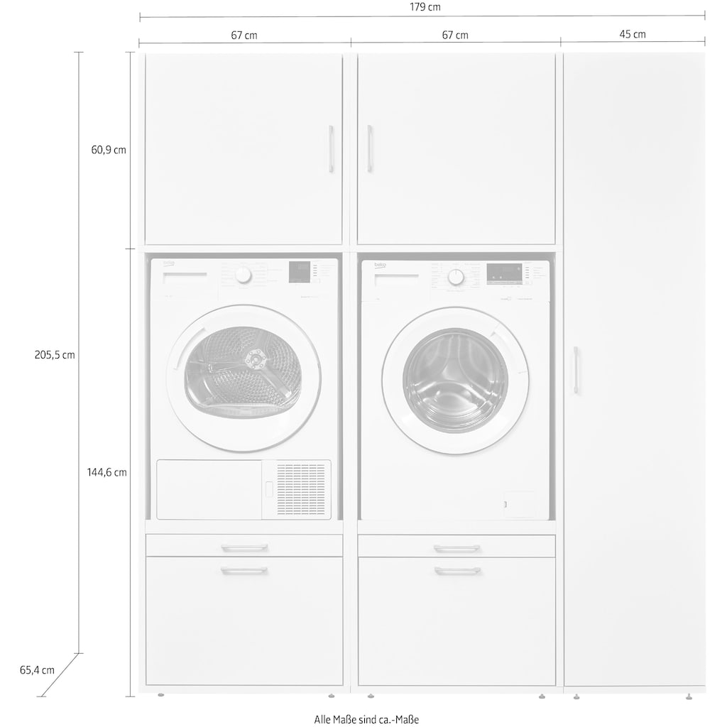 WASHTOWER Schrank-Set »17«, (5 St.)