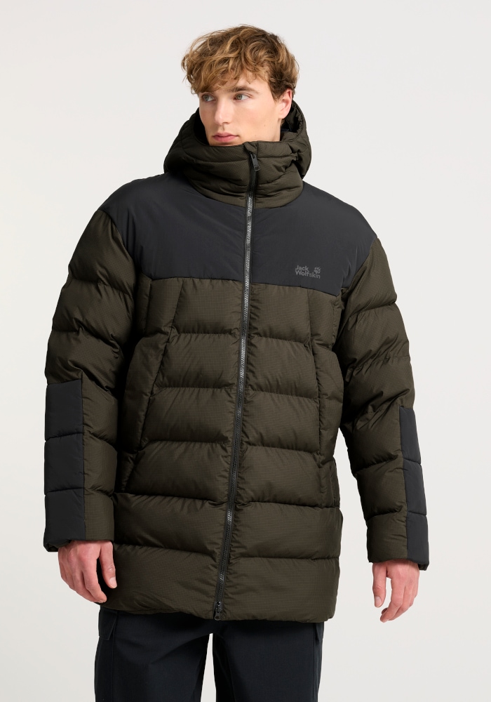 Jack Wolfskin Winterjacke "ICY HOLLOW HOODED JKT M" mit Kapuze mit Kapuze, für anspruchsvolle Wanderungen, wind- und wasserabweisend