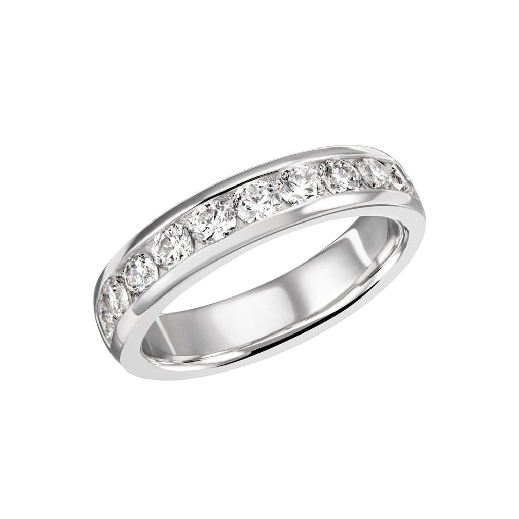 Firetti Fingerring »Schmuck Geschenk Silber 925 Silberring Ring Memoire-Optik glitzernd«, mit Zirkonia (synth.)