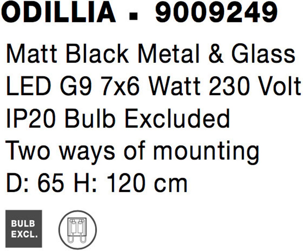 Nova Luce Hängeleuchten »ODILLIA« G9 1 Stk. Ohne Leuchtmittel