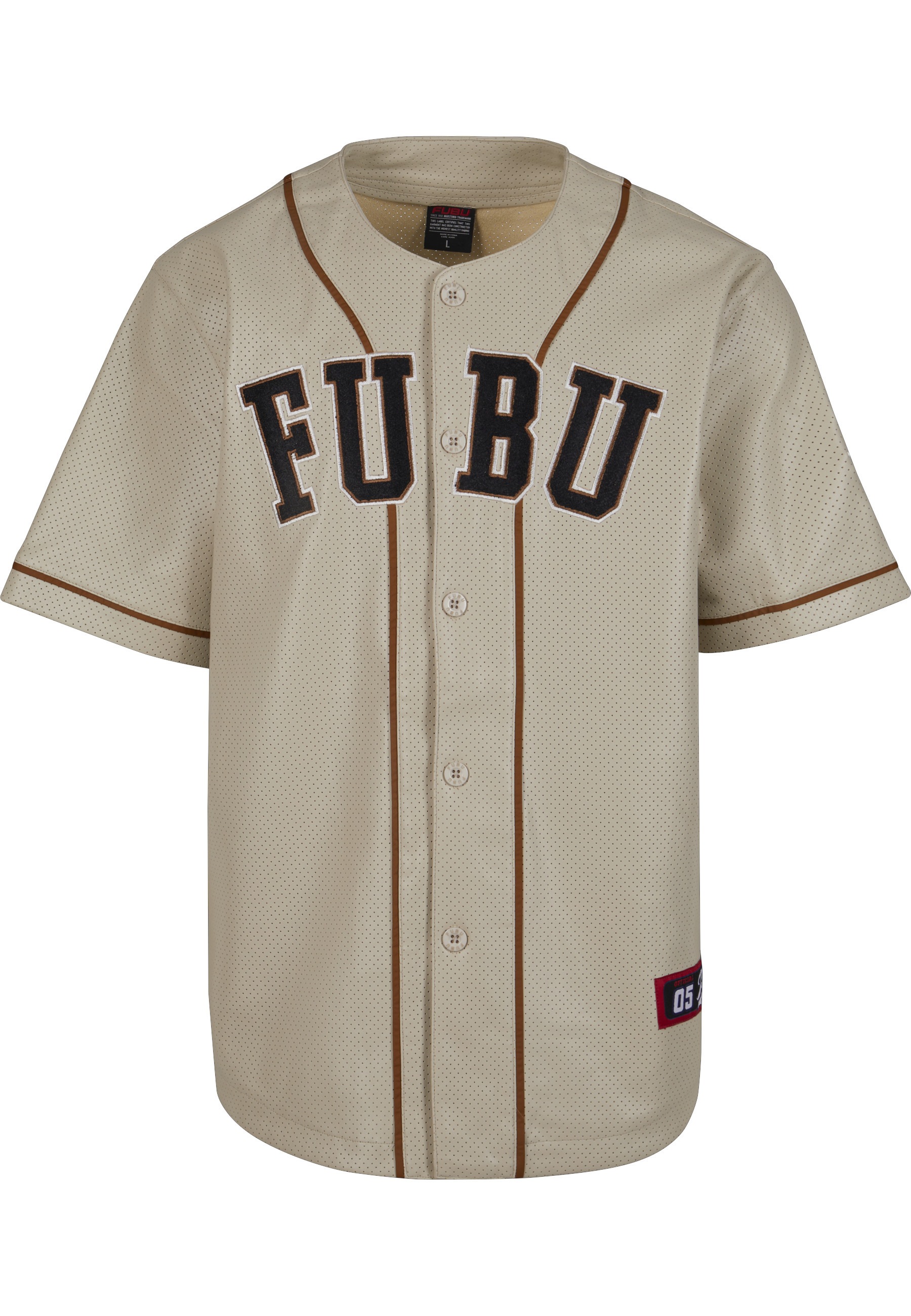 Fubu T-Shirt "Fubu Herren FM233-007-1 FUBU College Leather Baseball Jersey" 1 Stk.