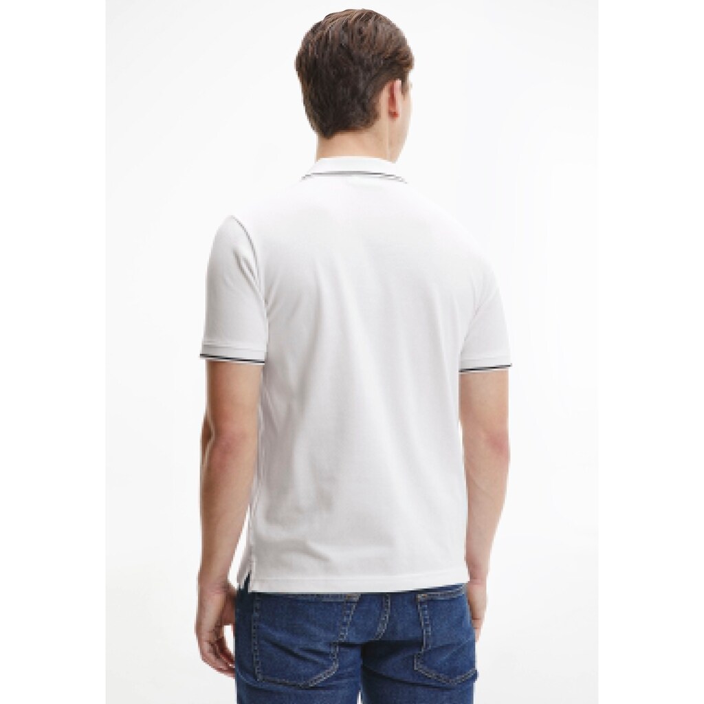 Calvin Klein Poloshirt »STRETCH PIQUE TIPPING SLIM POLO«