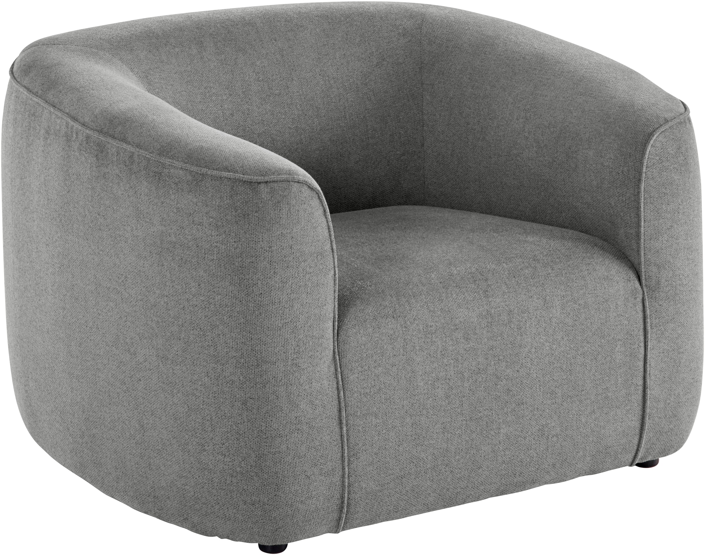LeGer Home by Lena Gercke Sessel »LYZA Relaxsessel, Loungesessel, Maße B/T/H: 113/95/71 cm«, organische Form, mit Wellenunterfederung, gemütlich und modern