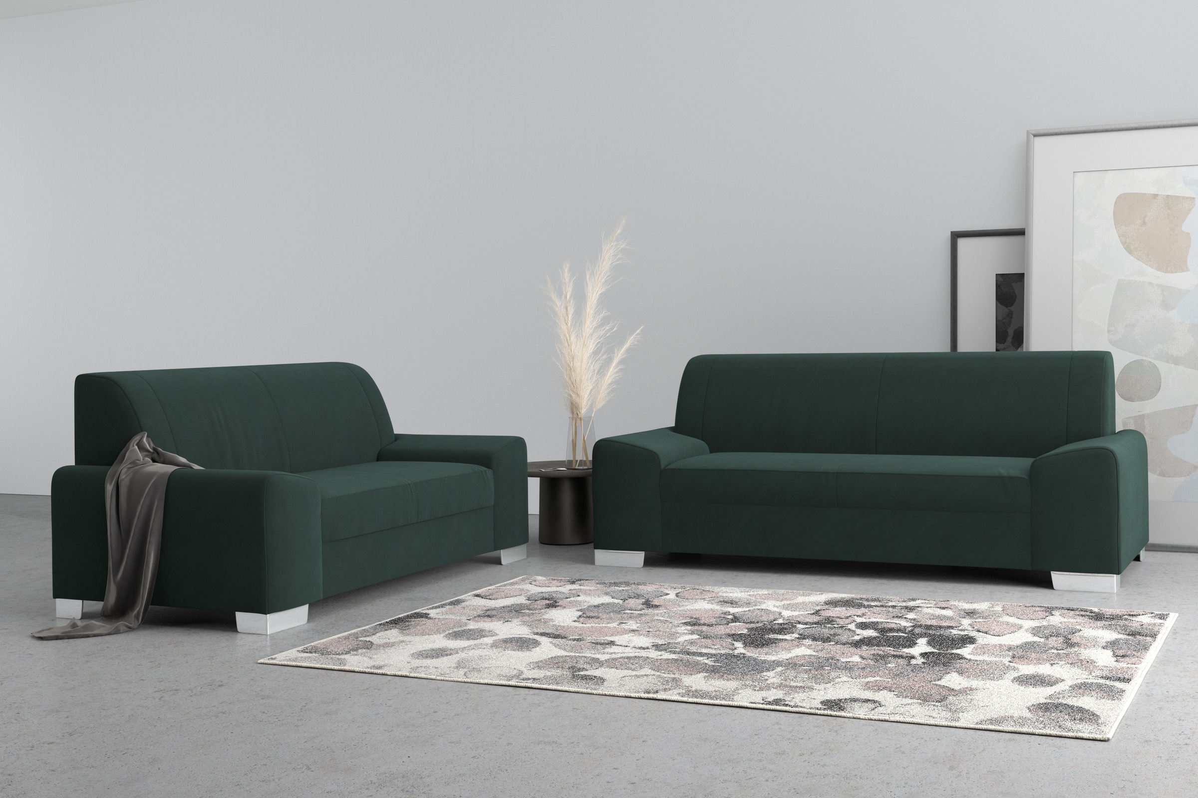 Thumbnail - DOMO collection 2-Sitzer "Anzio in kubischer Formensprache, flache Armlehnen, Breite 184cm" wahlweise mit Federkern