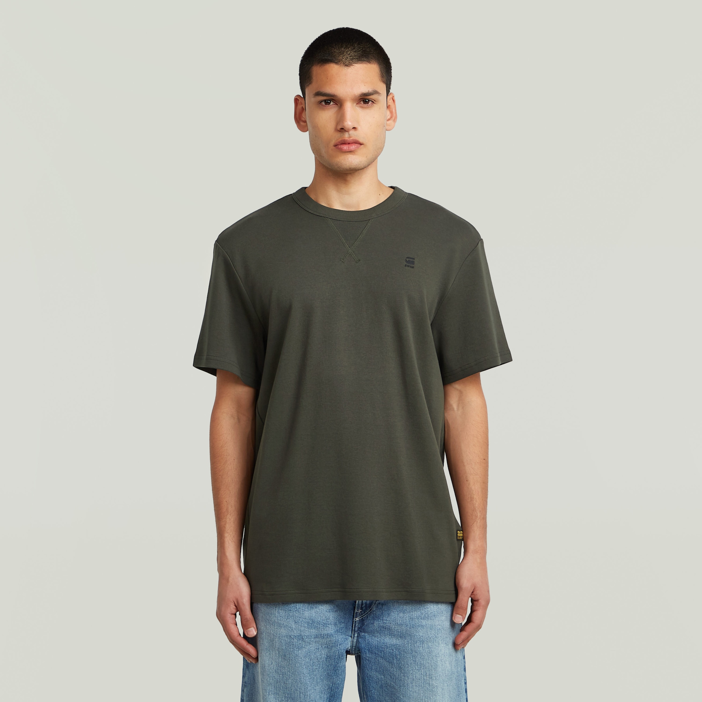G-STAR T-Shirt "Nifous", Rundhals, mit Rippeinsatz günstig online kaufen