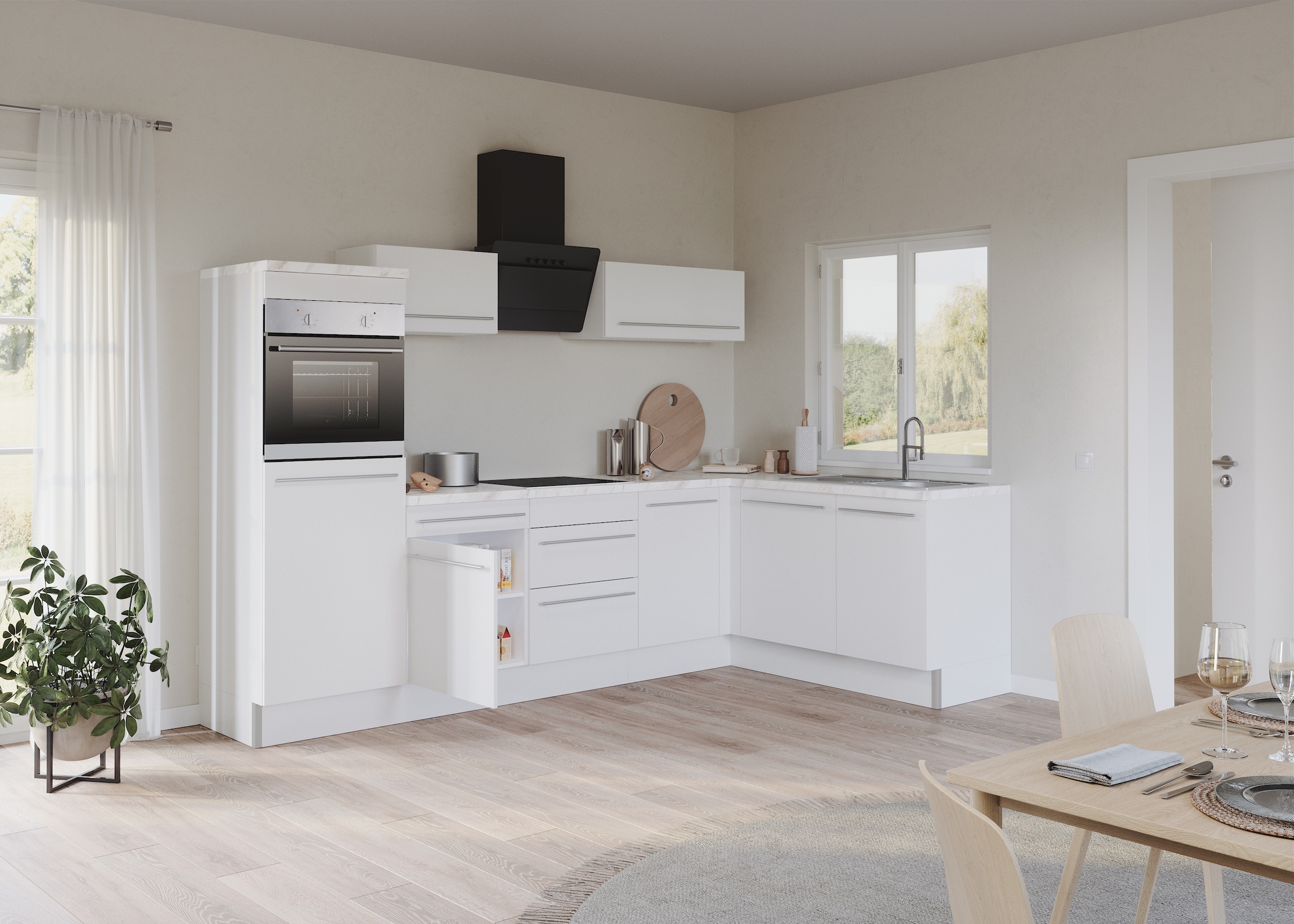 OPTIFIT Küche »Bern2«, Stellmaße 295 x 175 cm, wahlweise mit E-Geräten