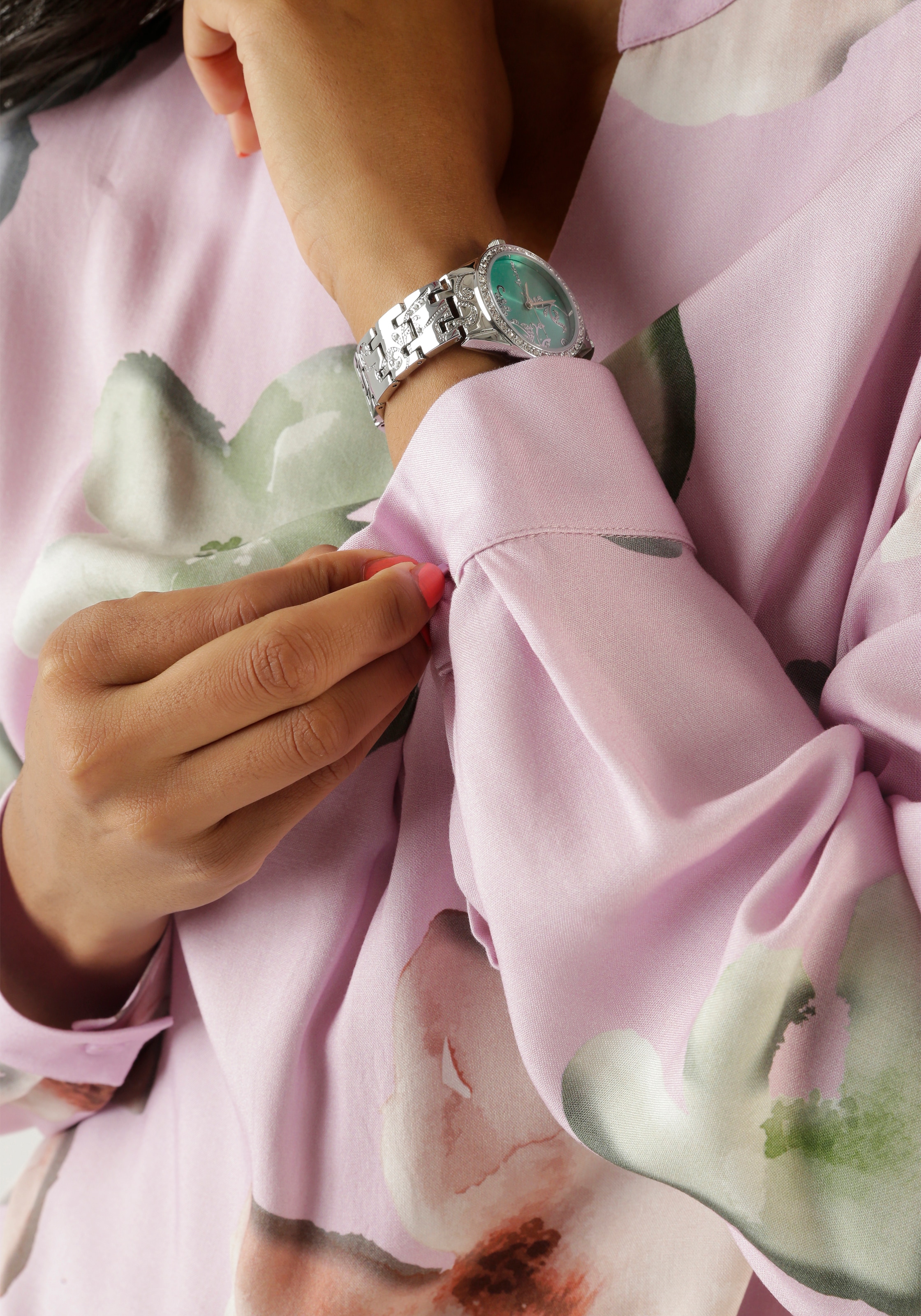 Aniston SELECTED Schlupfbluse, mit ausdrucksvollen und malerischen Blumendruck - NEUE KOLLEKTION