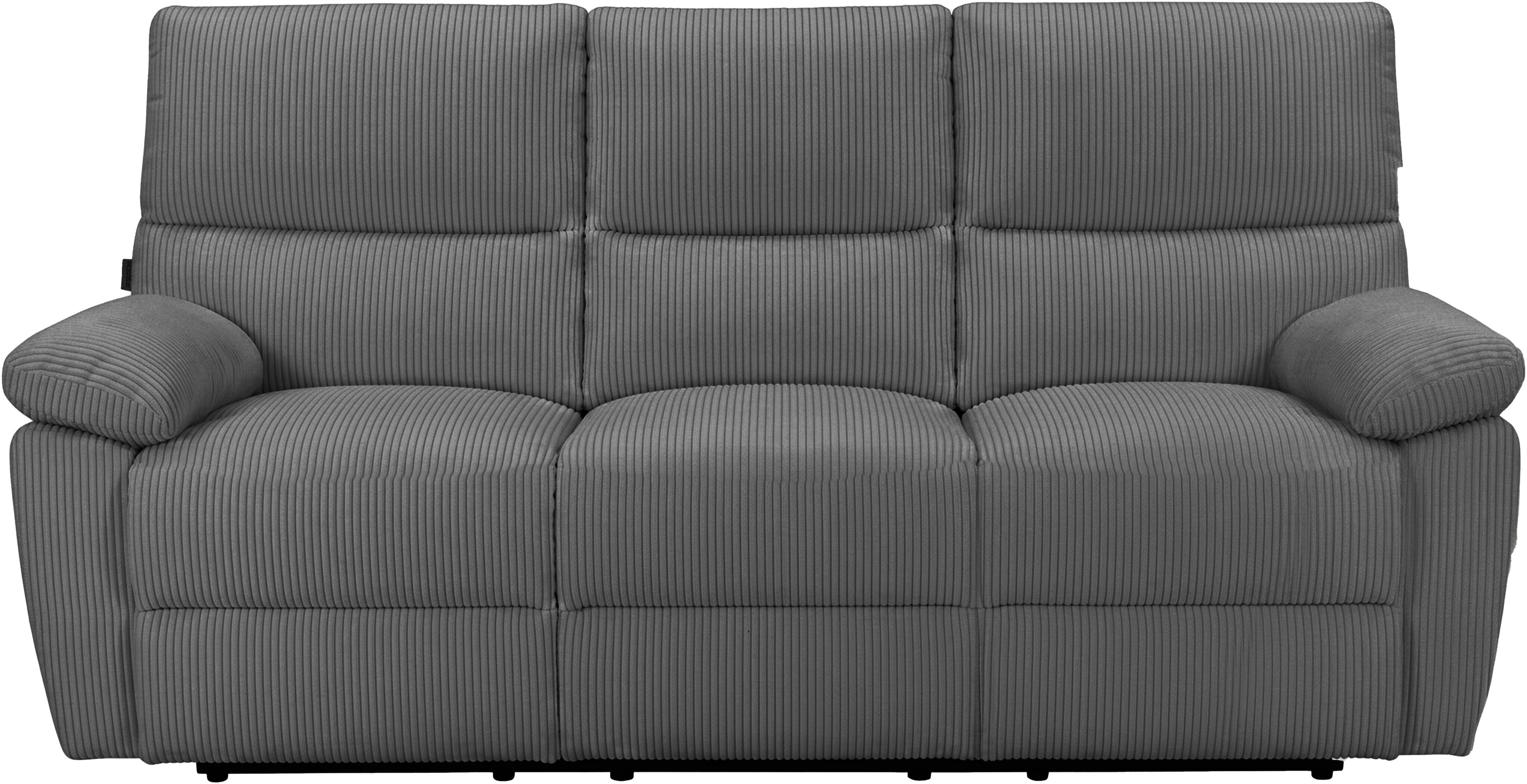 Home affaire 3-Sitzer "LANNOY, manuelle o. elelektrische Relaxfunktion in 2 Sitzen, USB A/C" Liegefunktion (105-150), Reclinersofa, Webstoff, Federkern