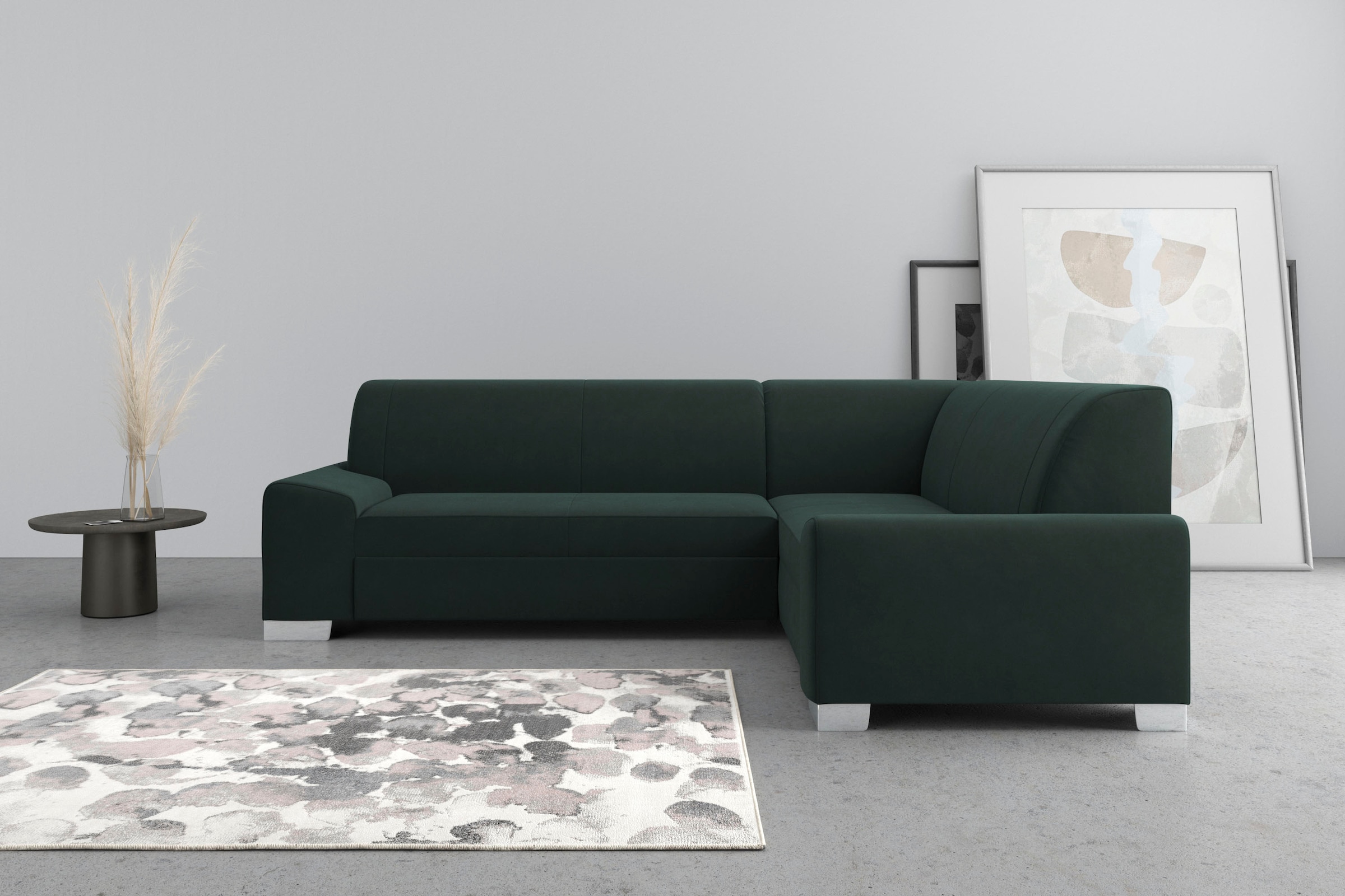 DOMO collection Ecksofa "Anzio in kubischer Formensprache, flache Armlehnen günstig online kaufen