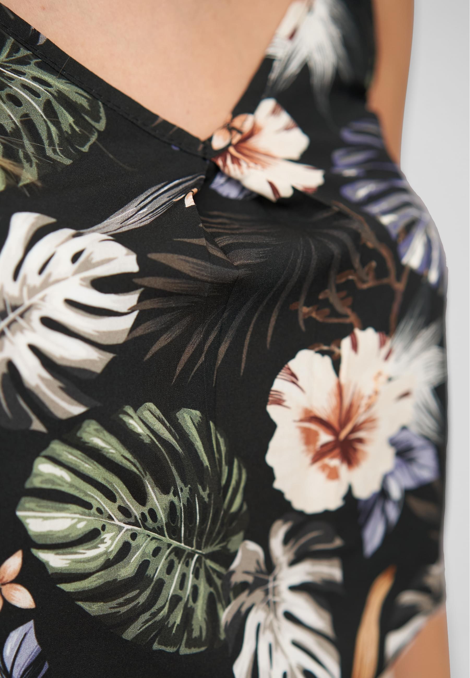 CLOUD 5IVE Shirtkleid »CLOUD 5IVE Viskose Träger Top mit Tropical Print«, (1 tlg.)