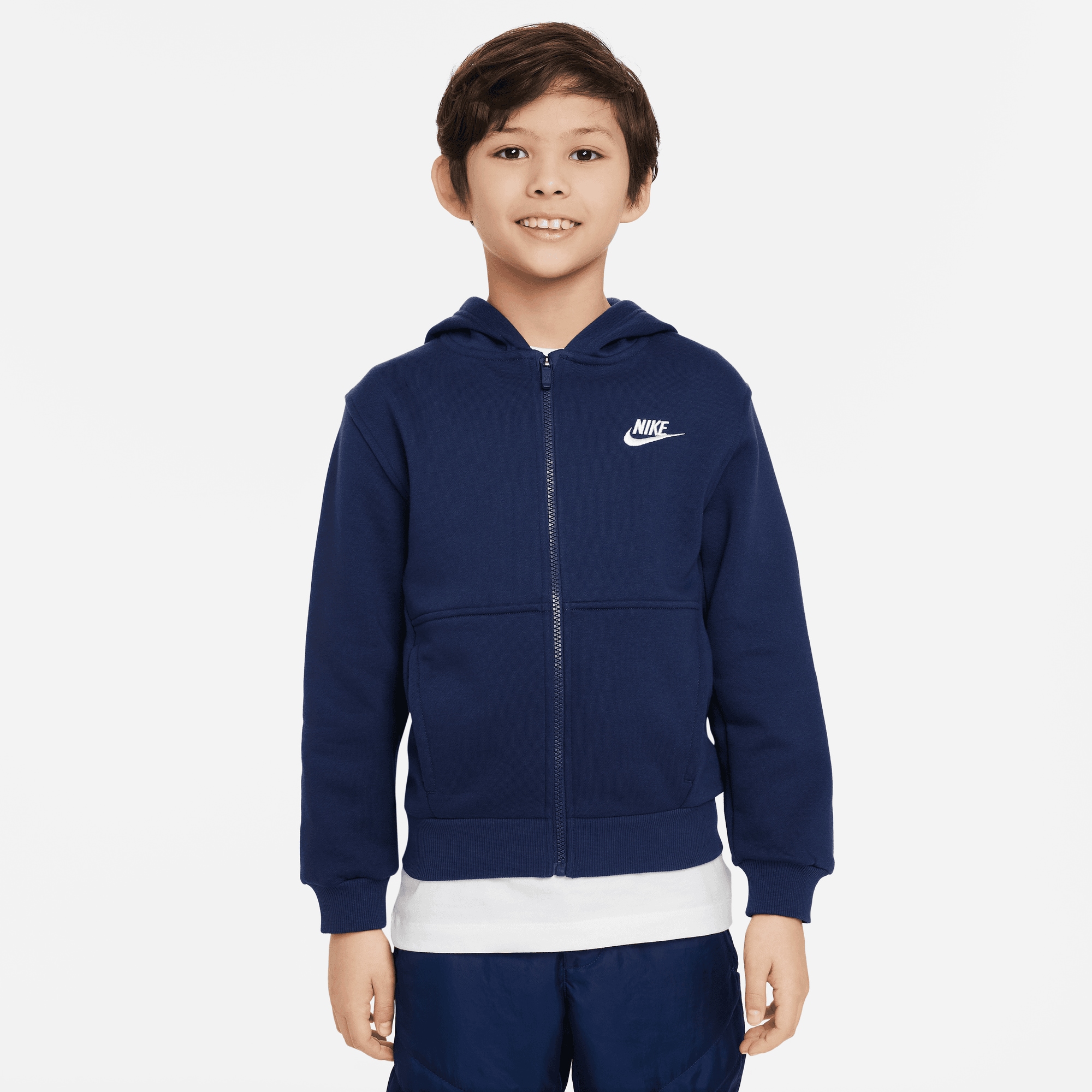 Nike Sportswear Kapuzensweatjacke "CLUB FLEECE BIG KIDS FULL-ZIP HOODIE"